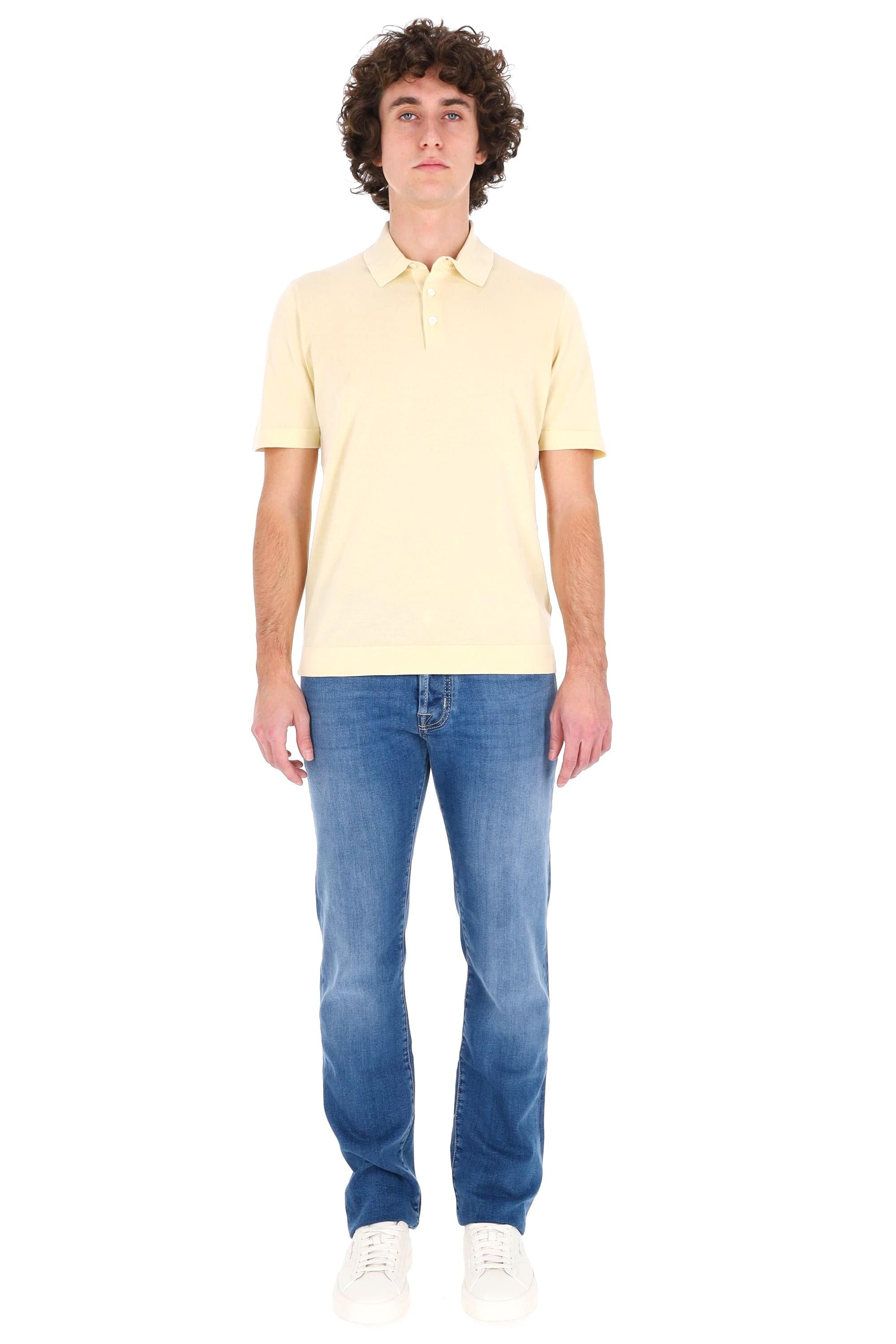 Drumohr Polo in fine cotone ice cotton frosted D0GF202NL 206 