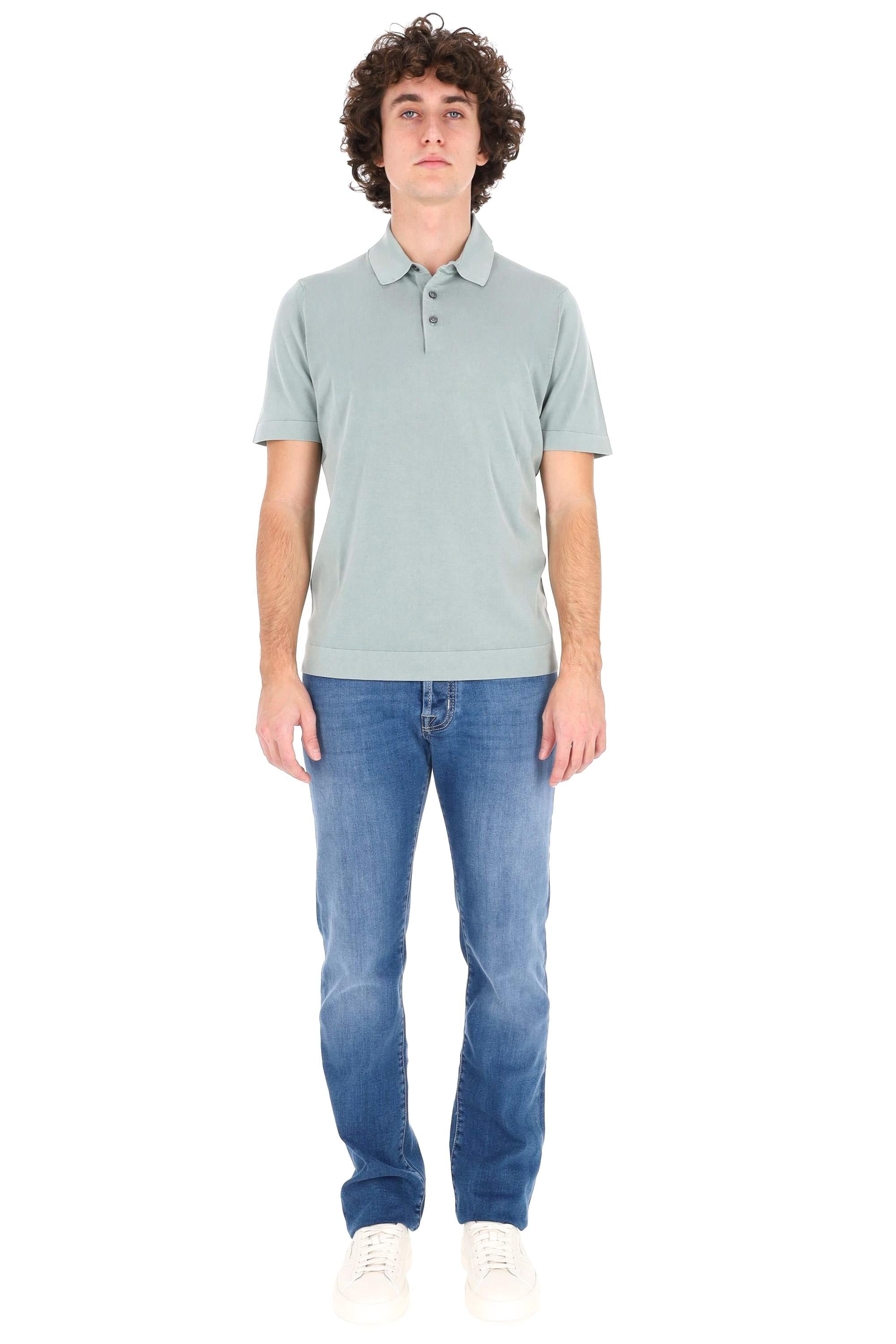 Drumohr Polo in fine cotone ice cotton frosted D0GF202NL-2 422 