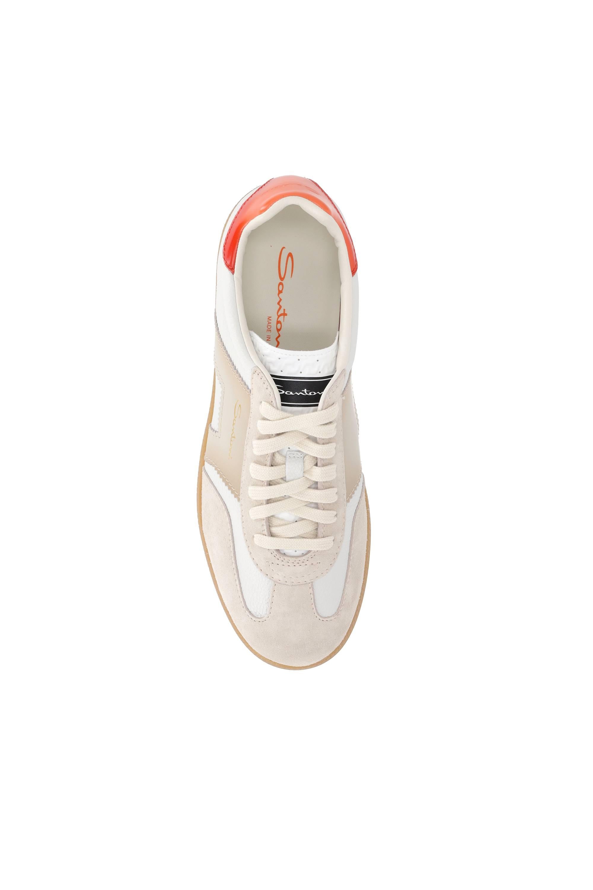 Santoni Sneaker in pelle e camoscio mod. Olympic MBPL21965FARCNO/3 I85 