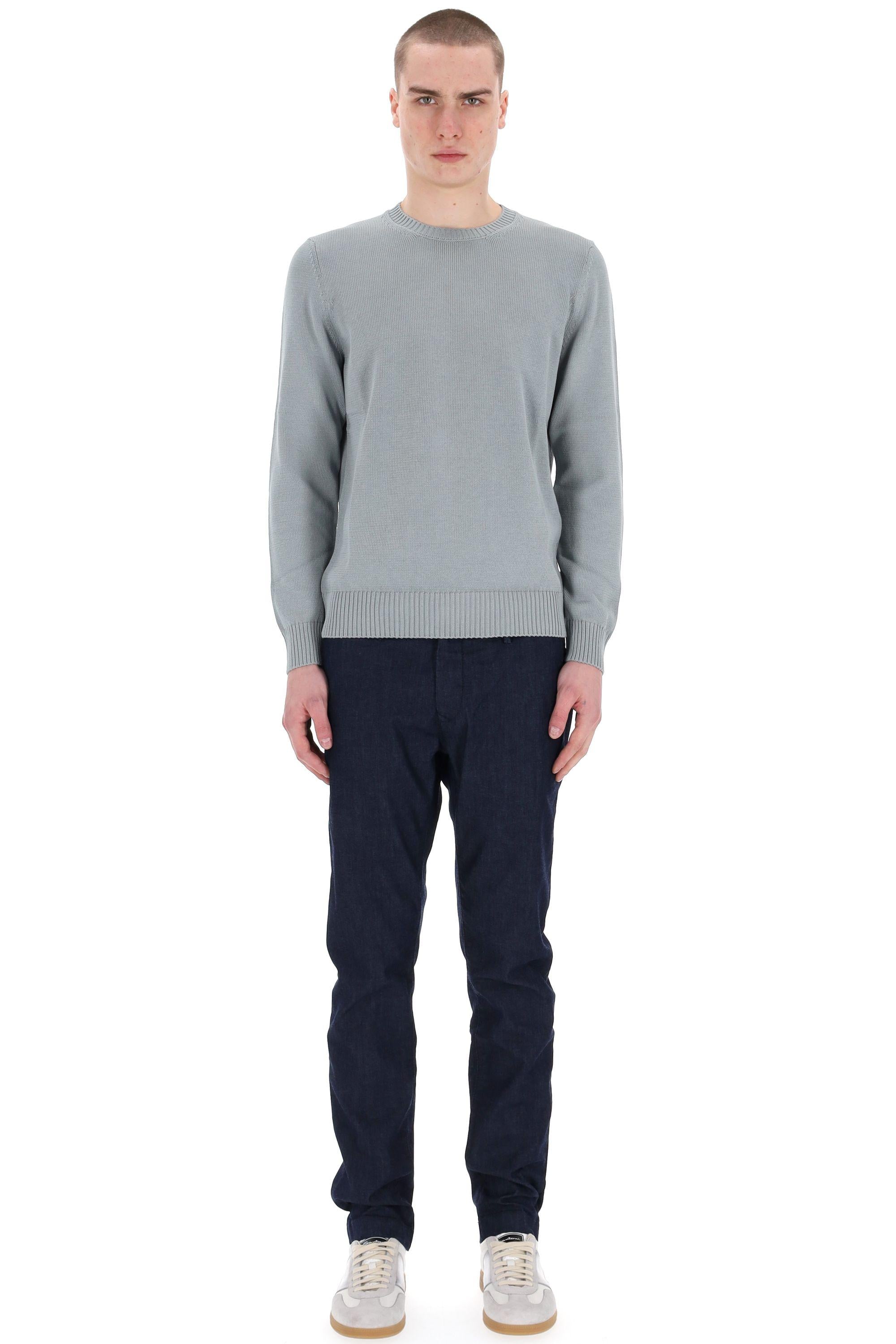 Maglia girocollo in cotone finezza 5 D8Z103-11 422 Drumohr 