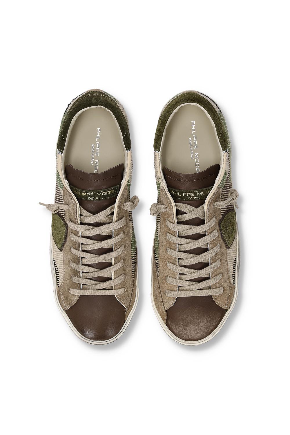 Philippe Model Sneaker camouflagein tessuto e pelle modello Paris PRLU PRSX_4 CB03 
