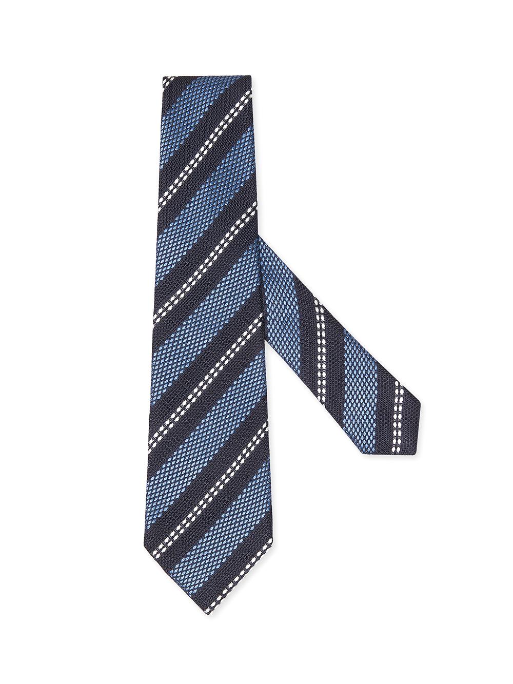 Cravatta regimental in pura seta Z4C01T 1PC/2 BL3 Zegna 