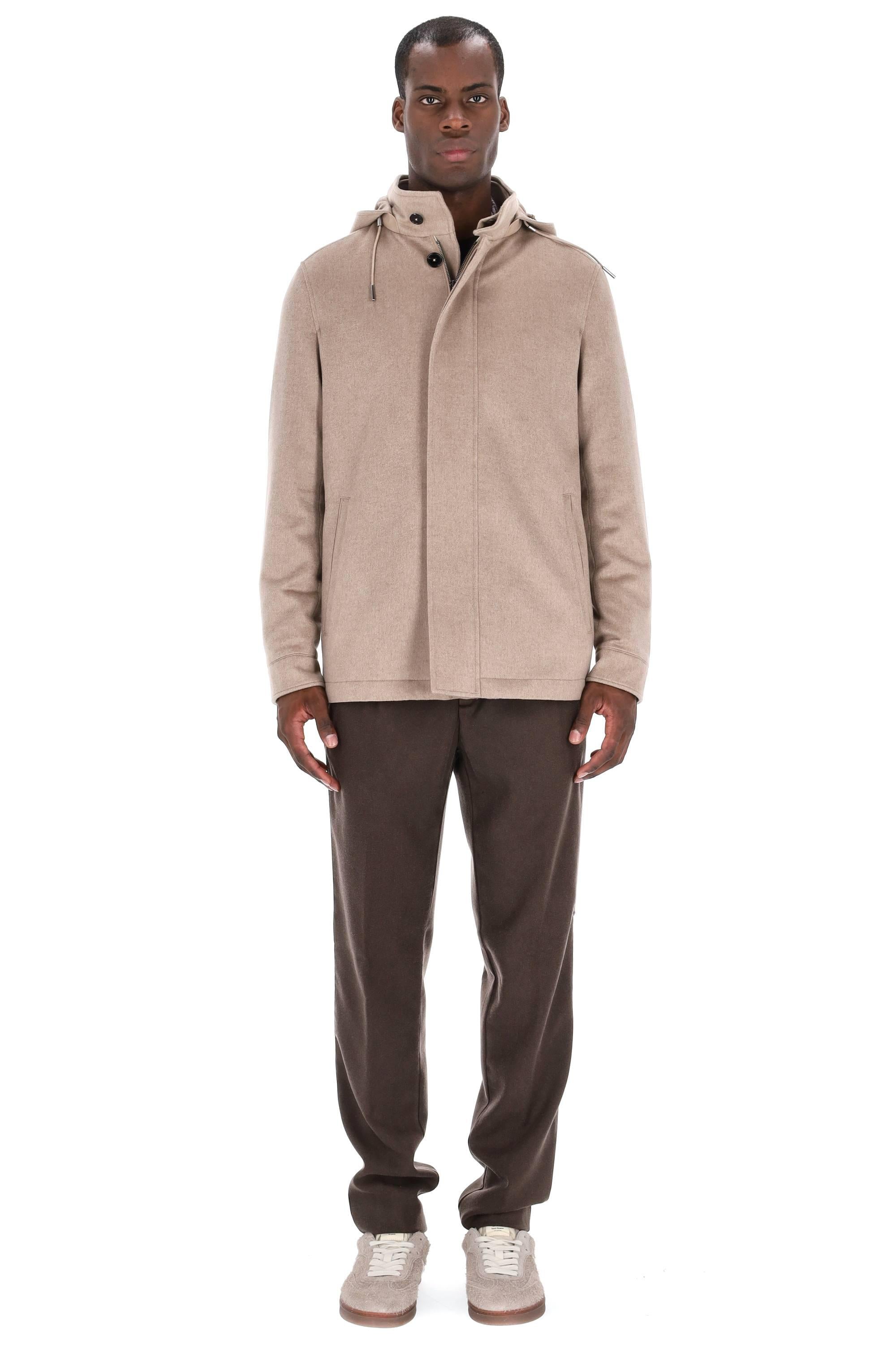 Car coat in Oasi Cashmere con cappuccio staccabile UGT42A2-7210 N92 Zegna 