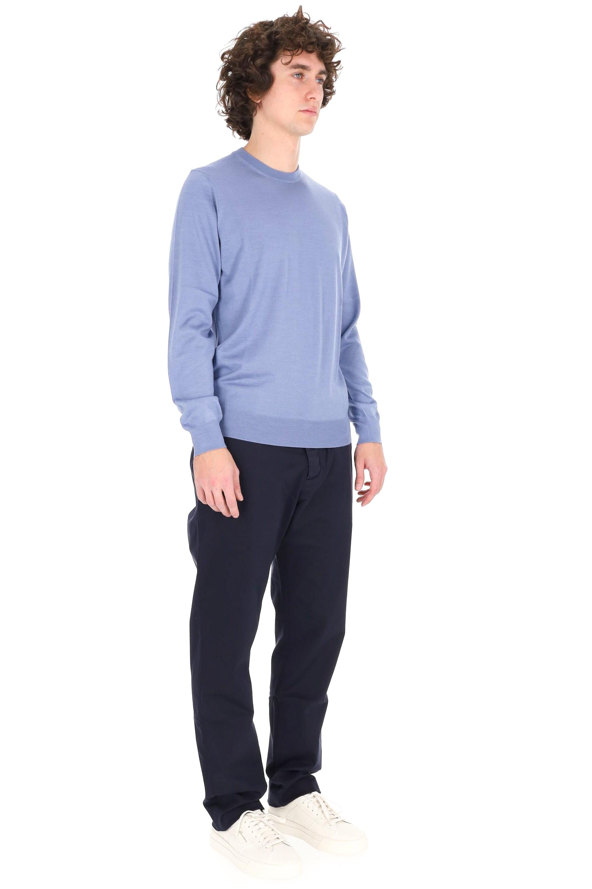 Drumohr Maglia girocollo in leggero cashmere-lana-seta D0KK103L 724 