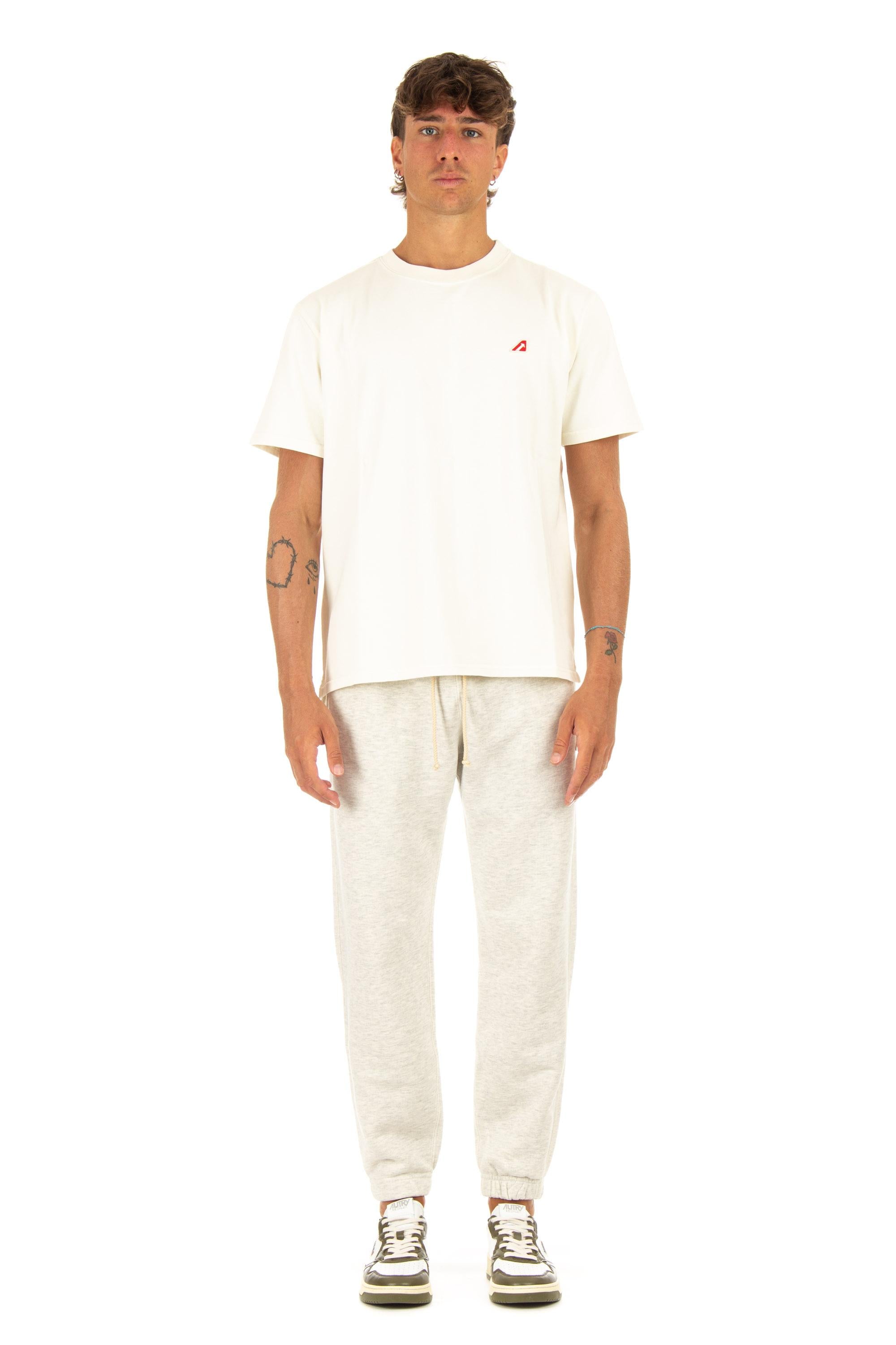 T-shirt in cotone raw con logo TSEM - 422X CREAM Autry 