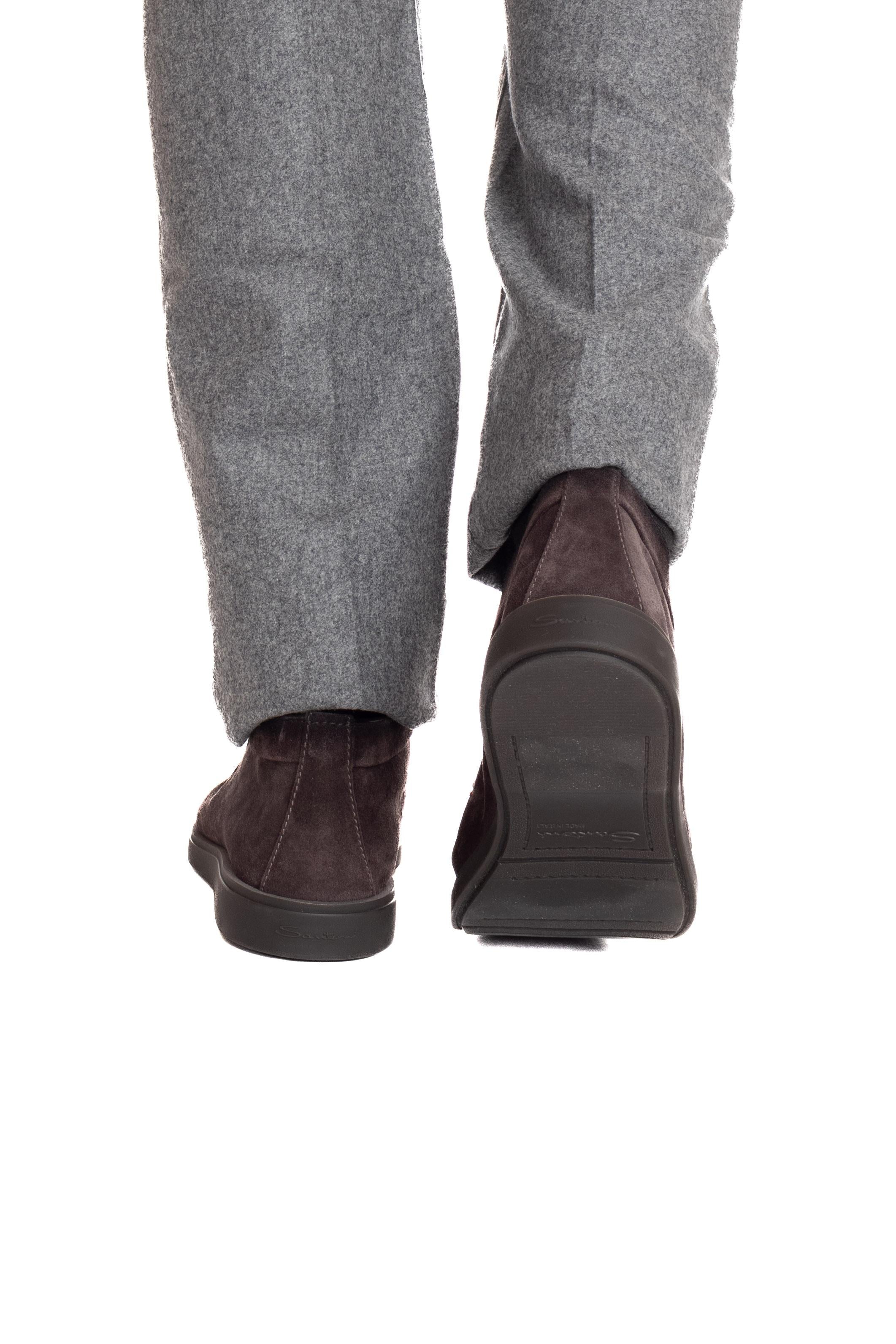 Santoni Slip-on in camoscio con fondo in gomma MGDT17823SMOBGEX G76 