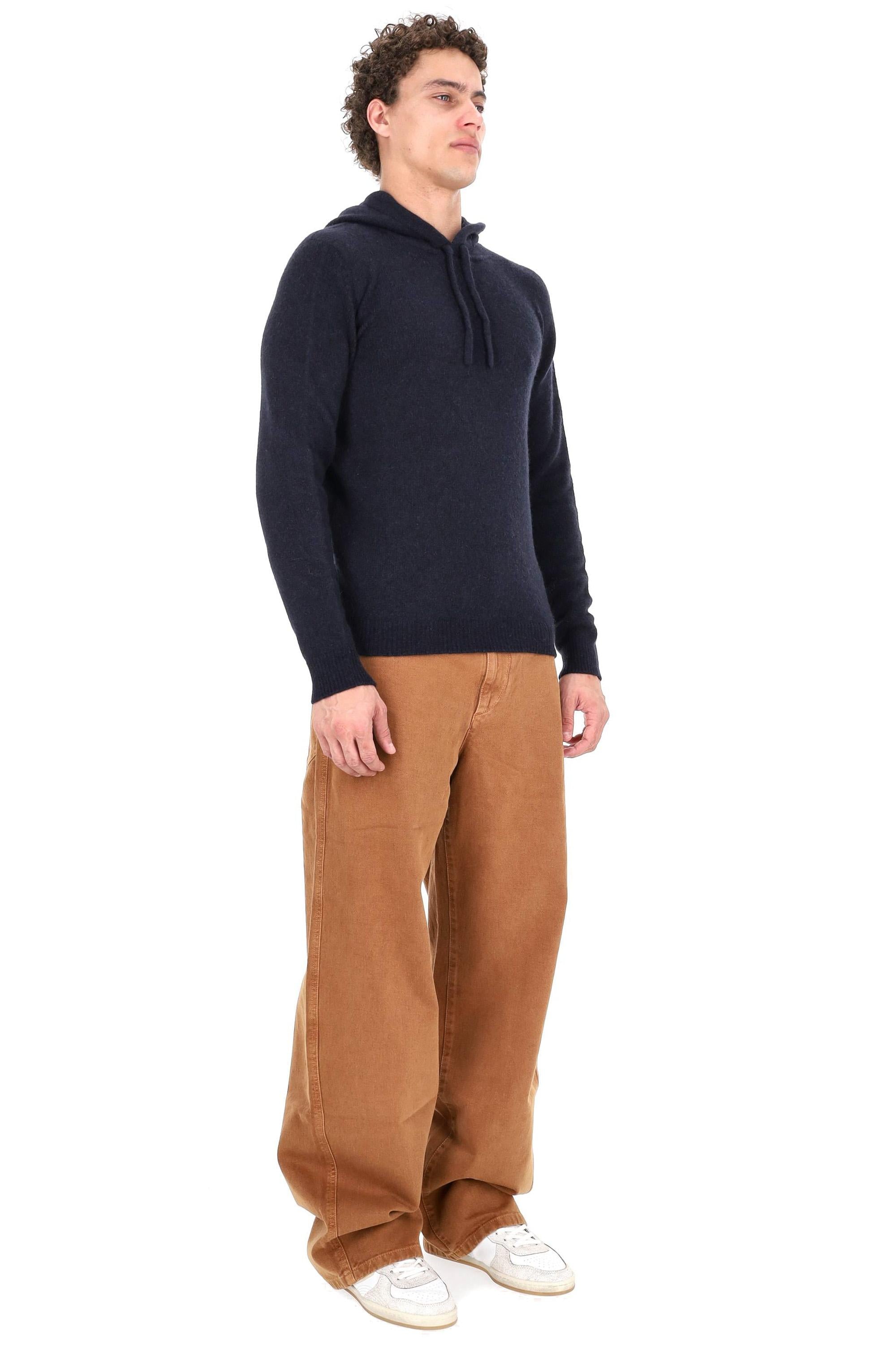 Roberto Collina Maglia con cappuccio in lana e yak 3M40007 M4010 