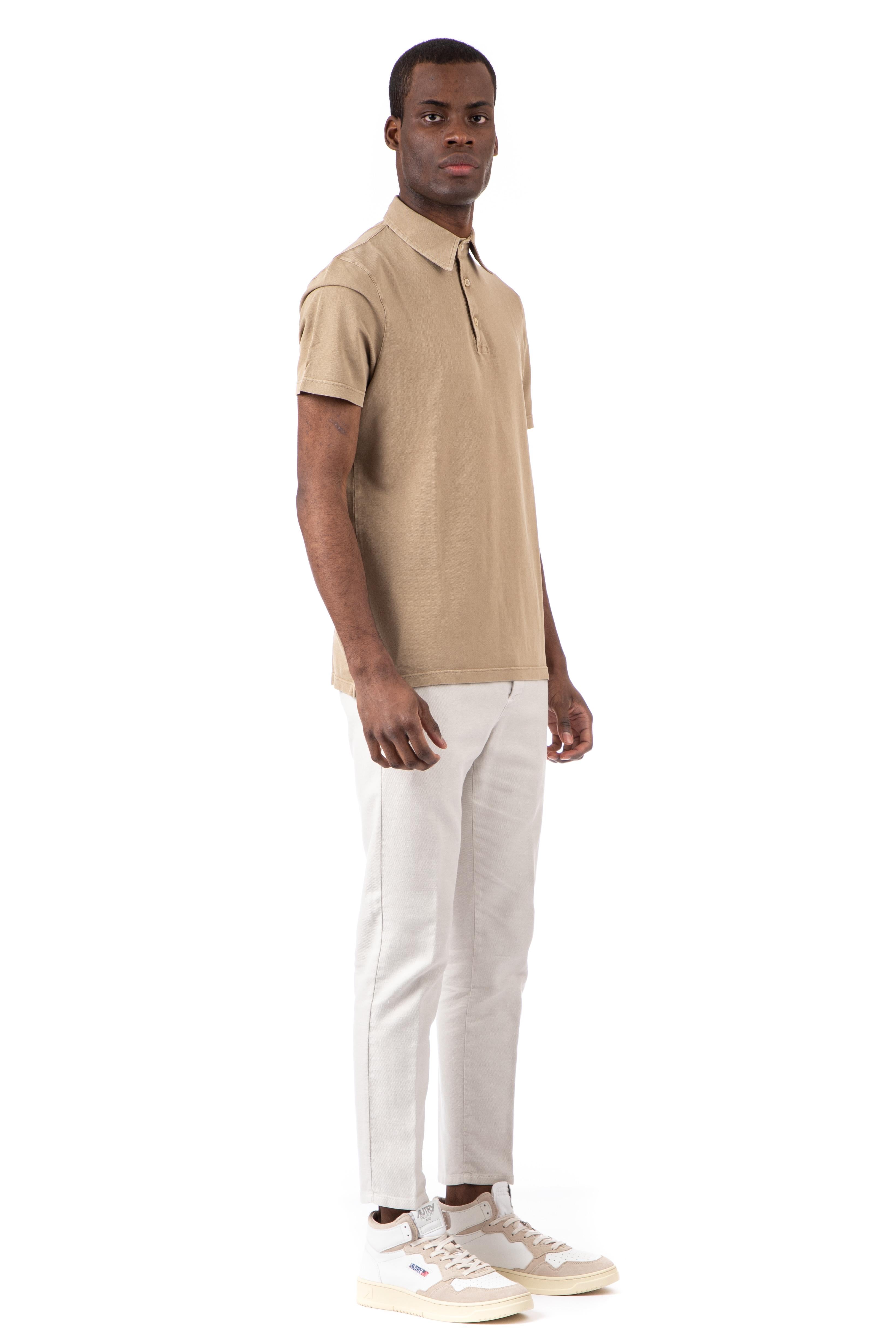 Polo in light piquet frosted 5UEF0127/7 102 Fedeli 