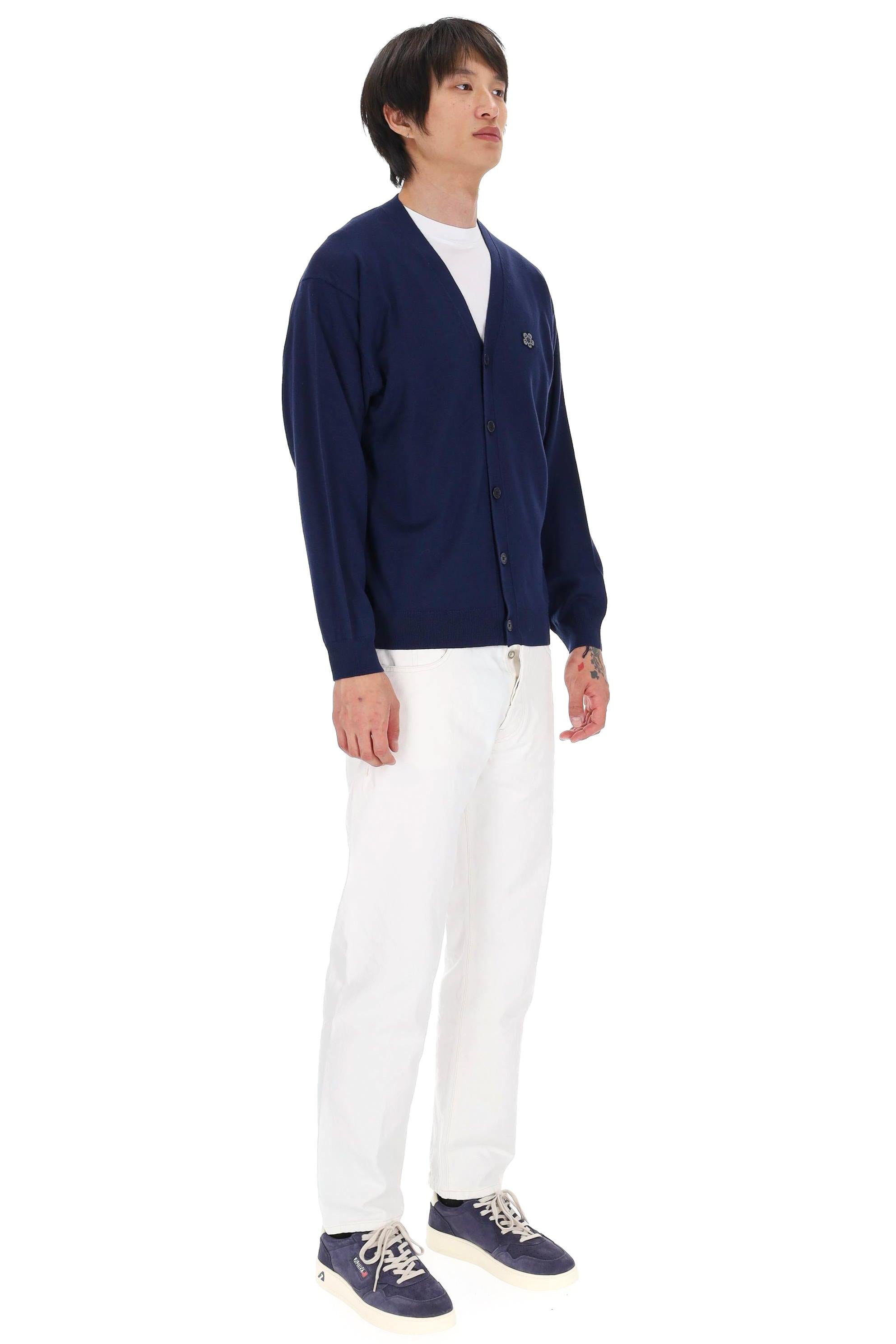 Kenzo Cardigan in lana sottile "boke flower" FG55CA7713LB 76 