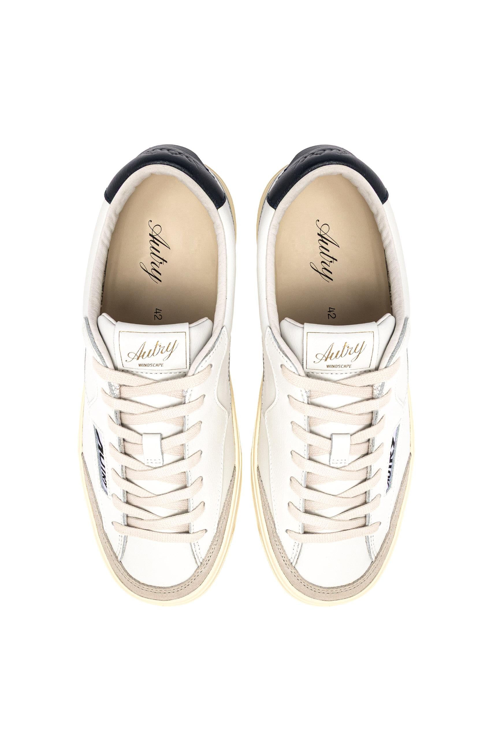 Autry Sneaker Windscape in pelle con talloncino blu SCLM UK05 WHT/SPACE 