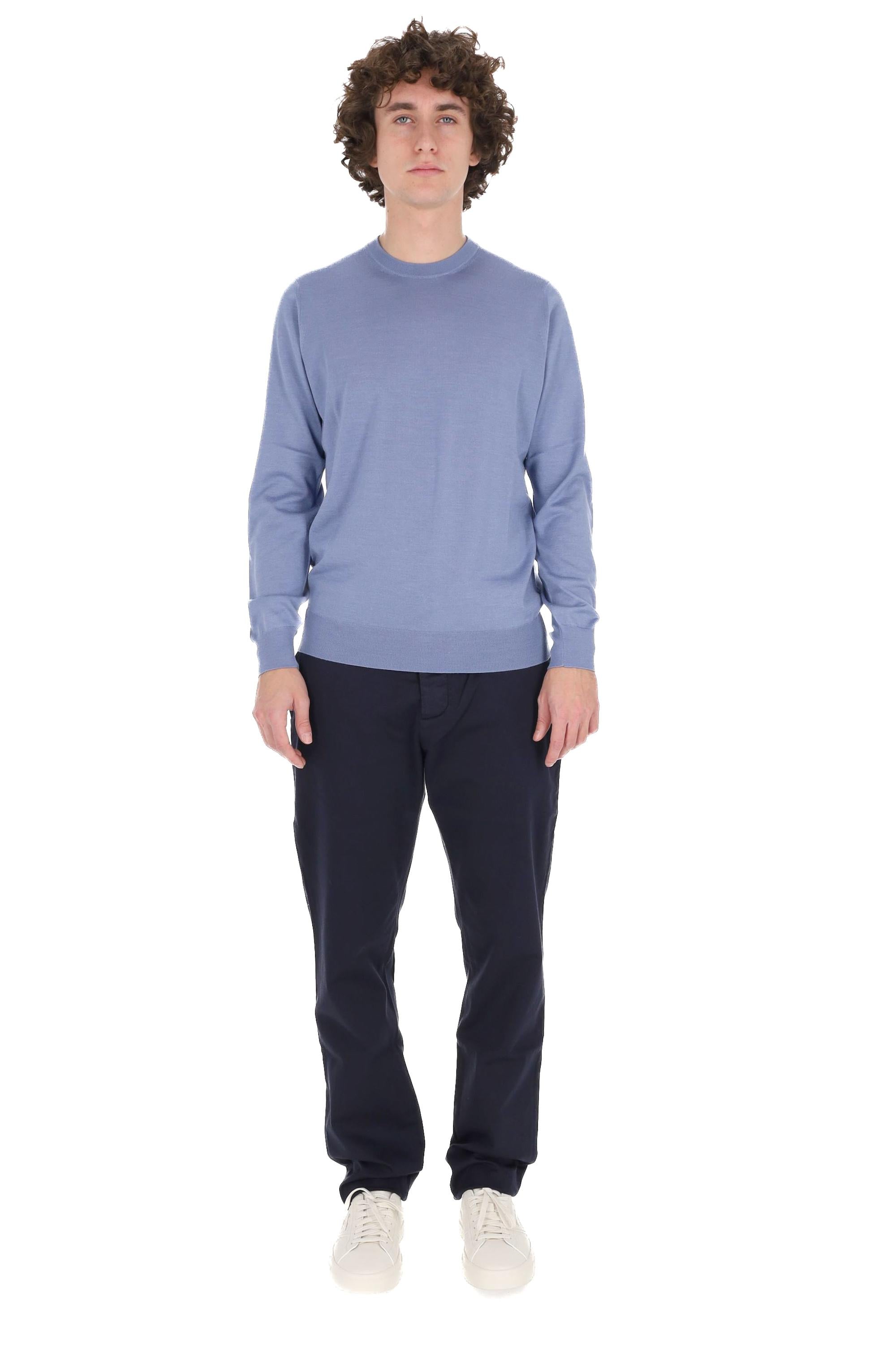 Drumohr Maglia girocollo in leggero cashmere-lana-seta D0KK103L 724 