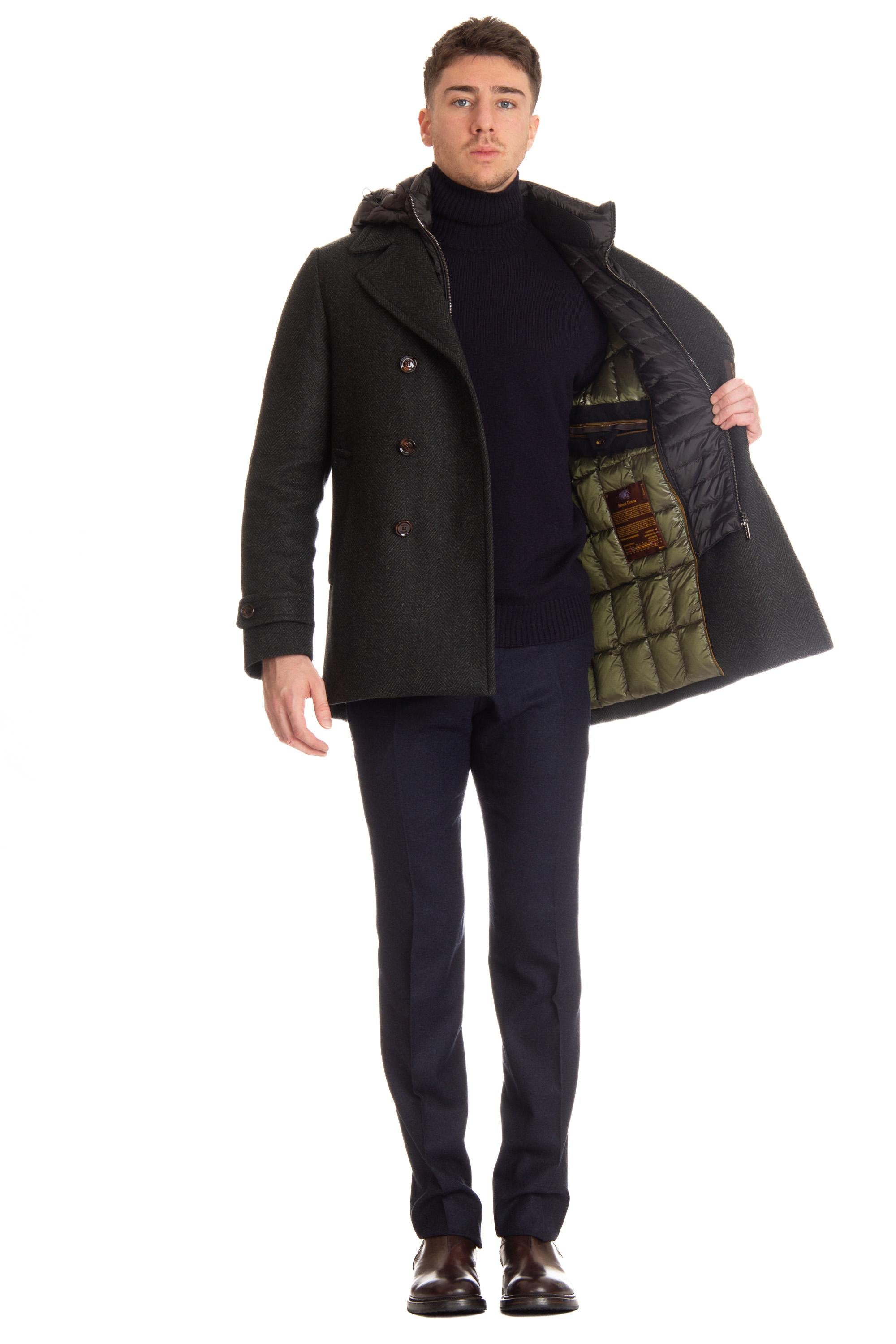 Peacoat doppiopetto in lana resca mod. Eligio-Hd ELIGIO-HD U0312 Moorer 