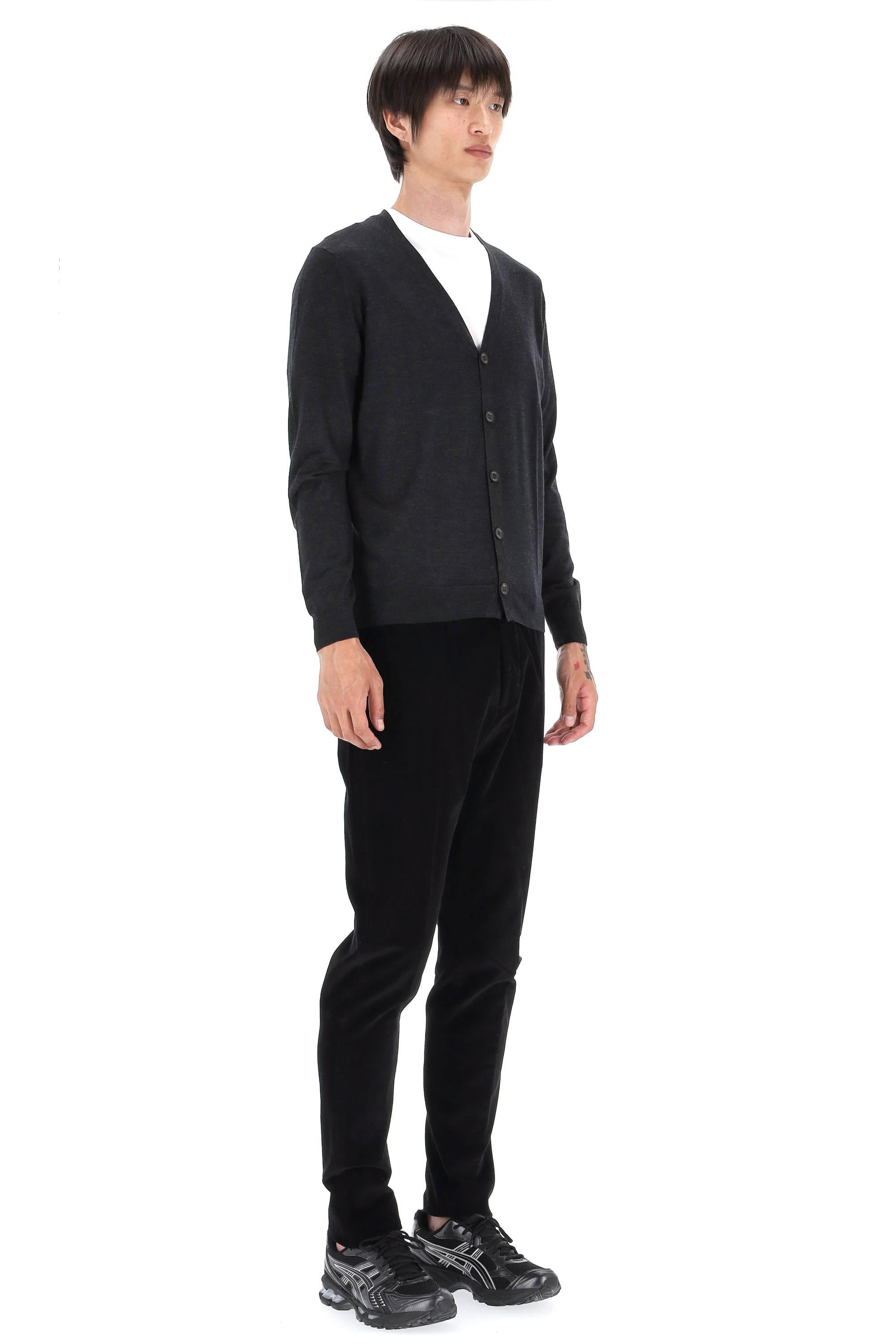 Cardigan in lana extrafine super 140's D0D109L 680 Drumohr 