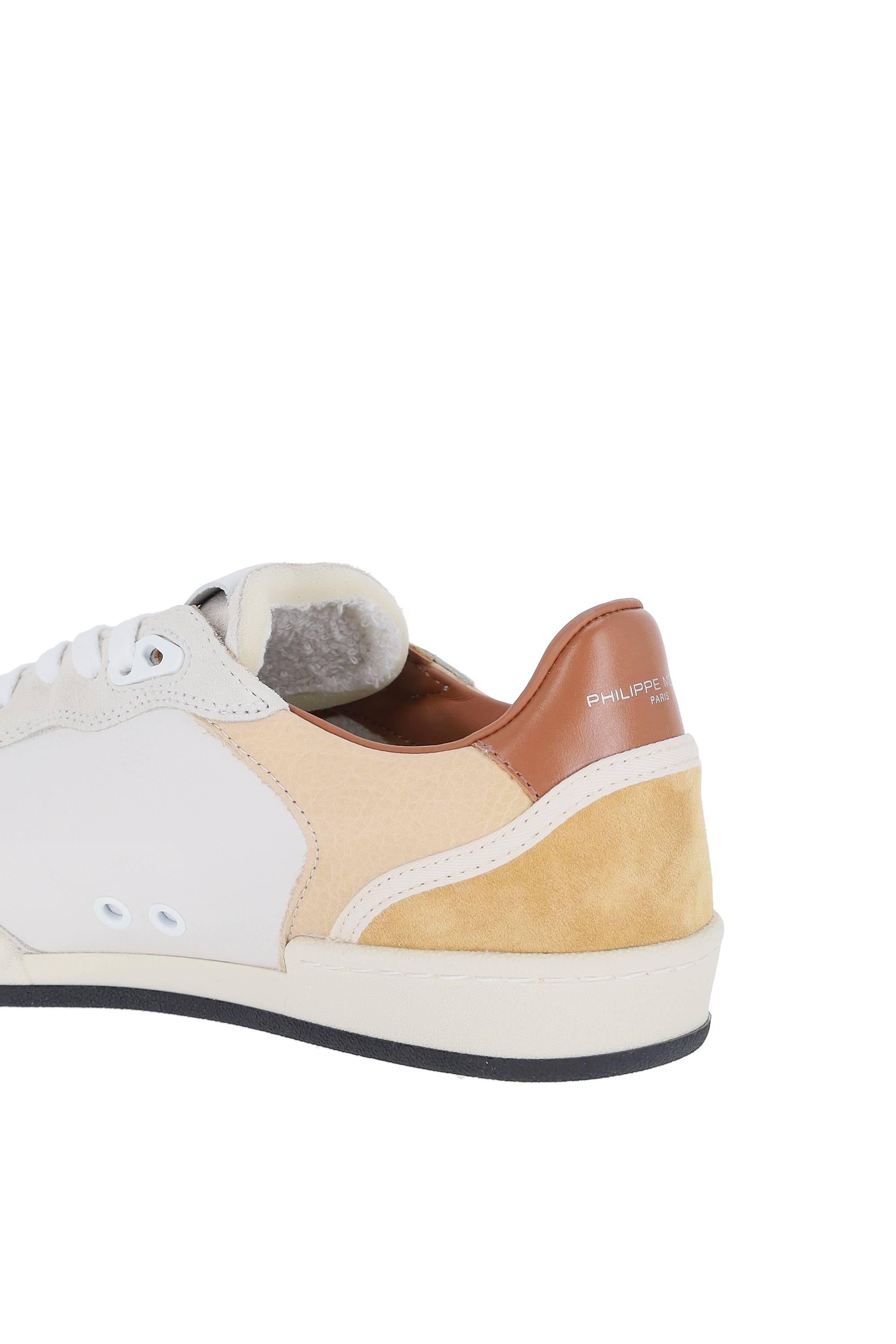 Philippe Model Sneaker in pelle e camoscio talloncino marrone mod. Pigalle PGLU PGAL/5 VD01 