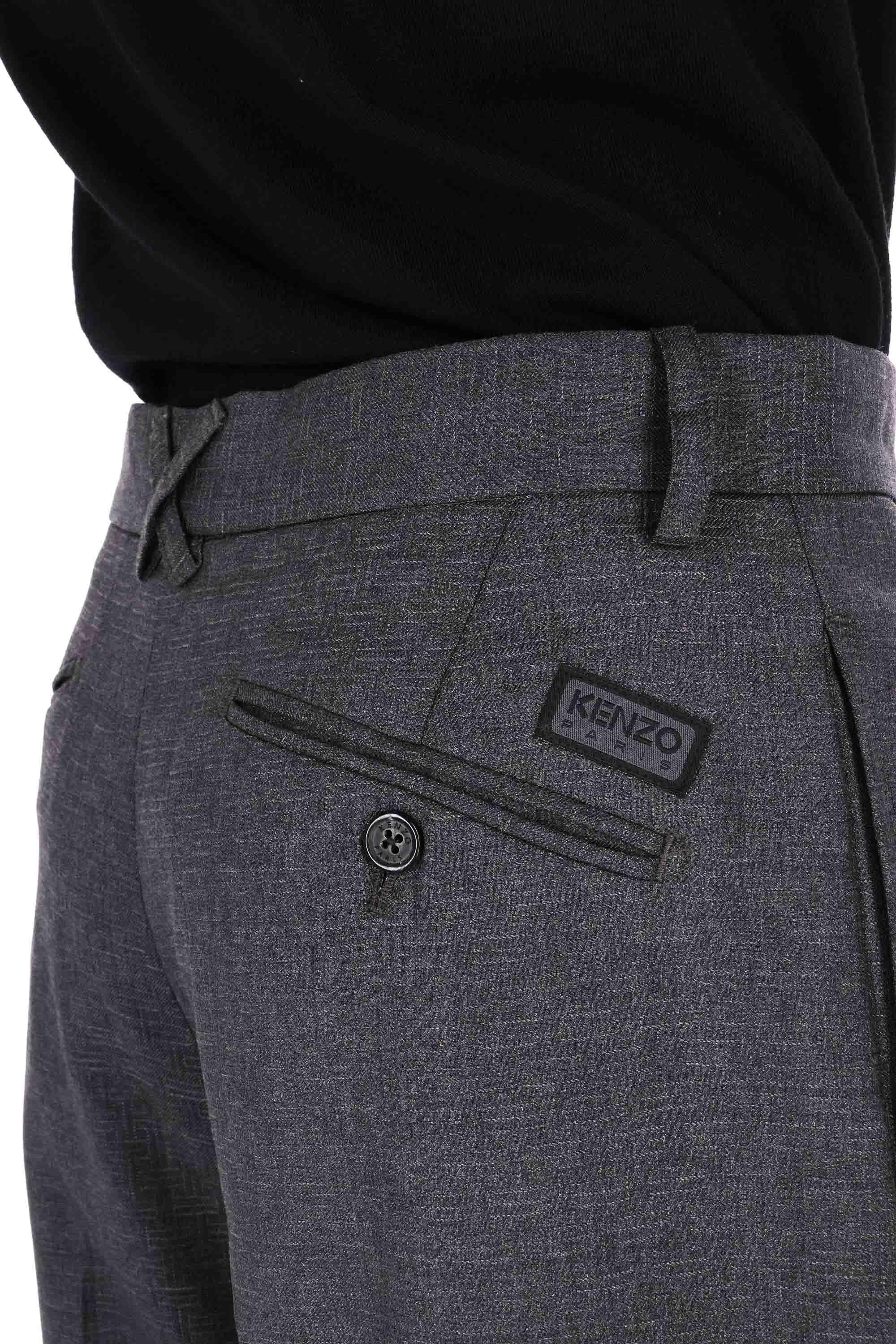 Kenzo Pantaloni Weave lana vergine FF65PA3689ID 92 