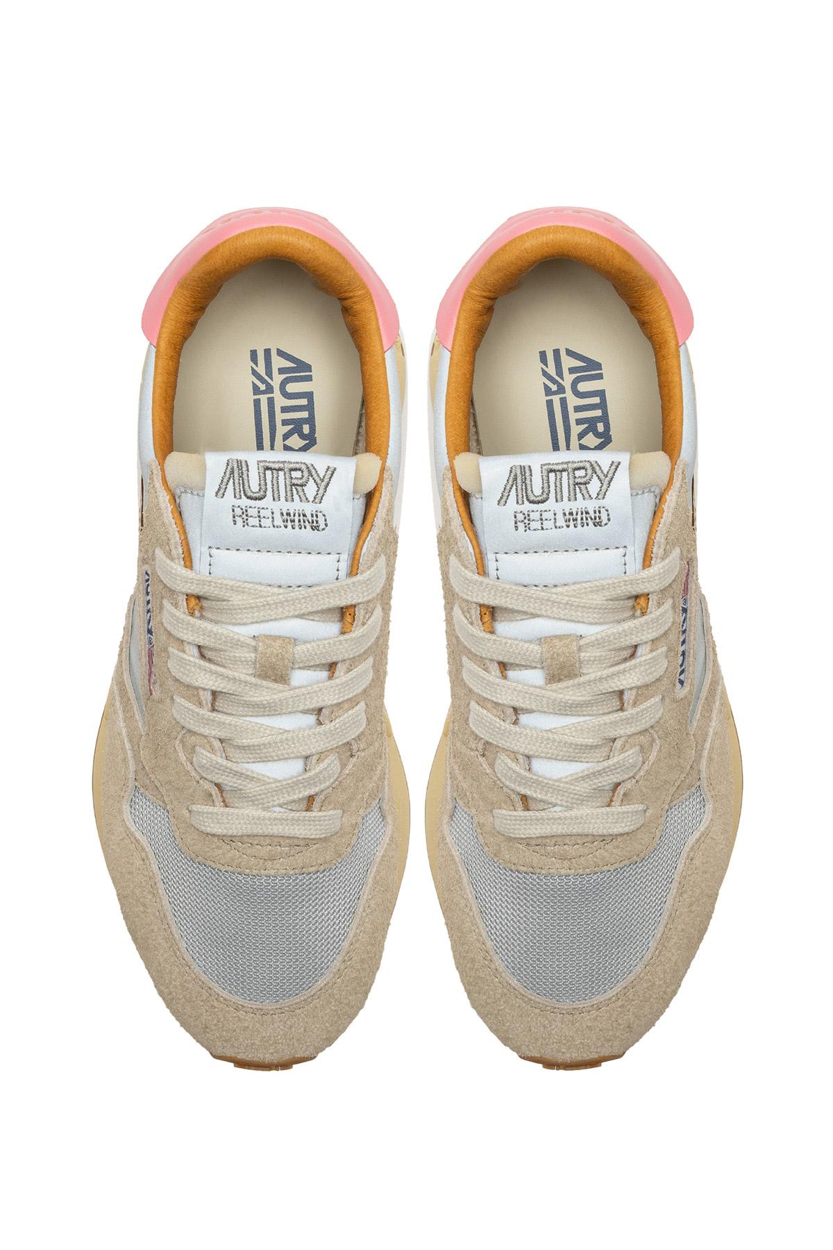 Autry Running donna in camoscio e mesh mod. Reelwind WWLW RL06 SILV/PLAT 