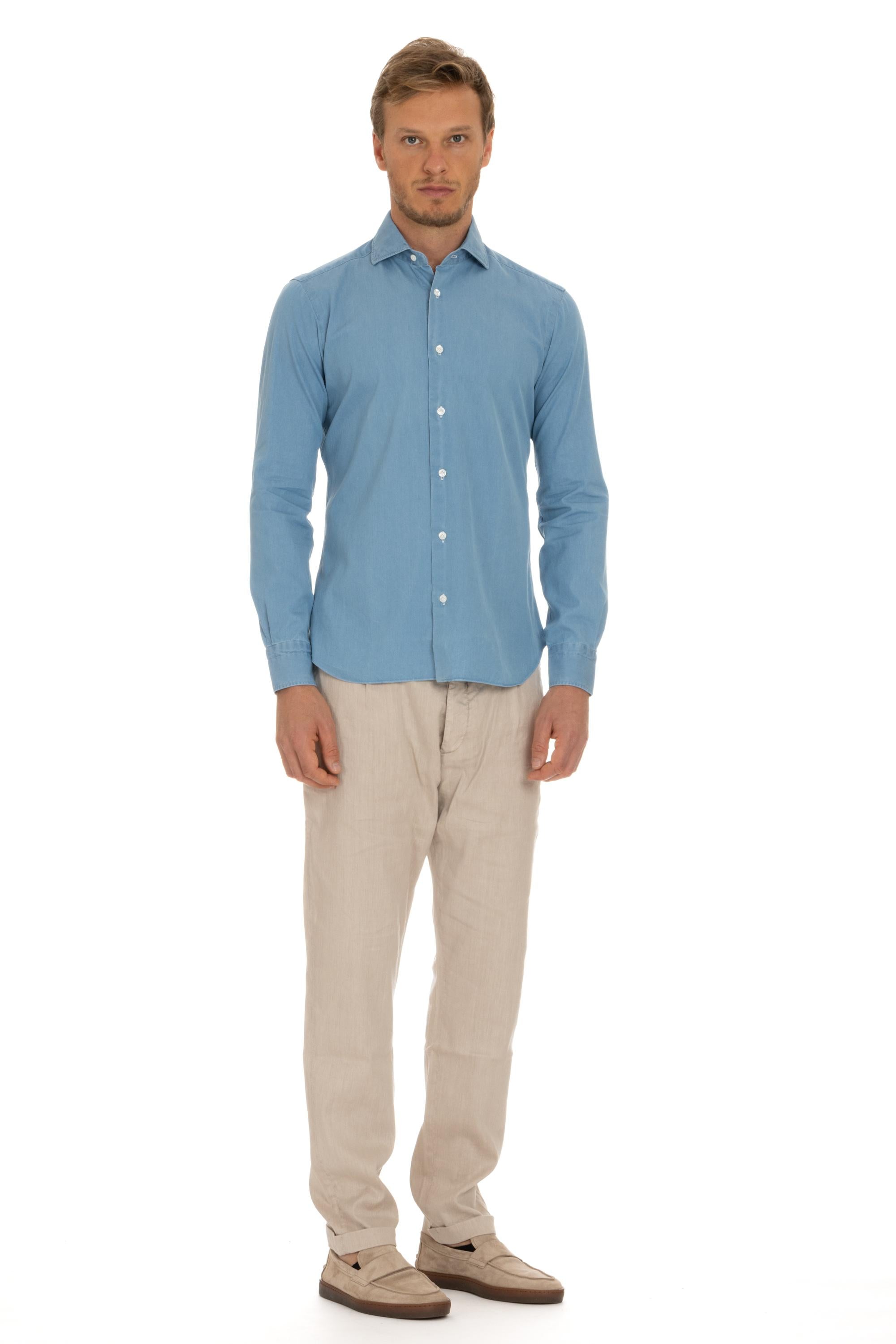 Camicia in denim candeggiato linea Dandylife LIU13P0140002.U 0001 Barba 