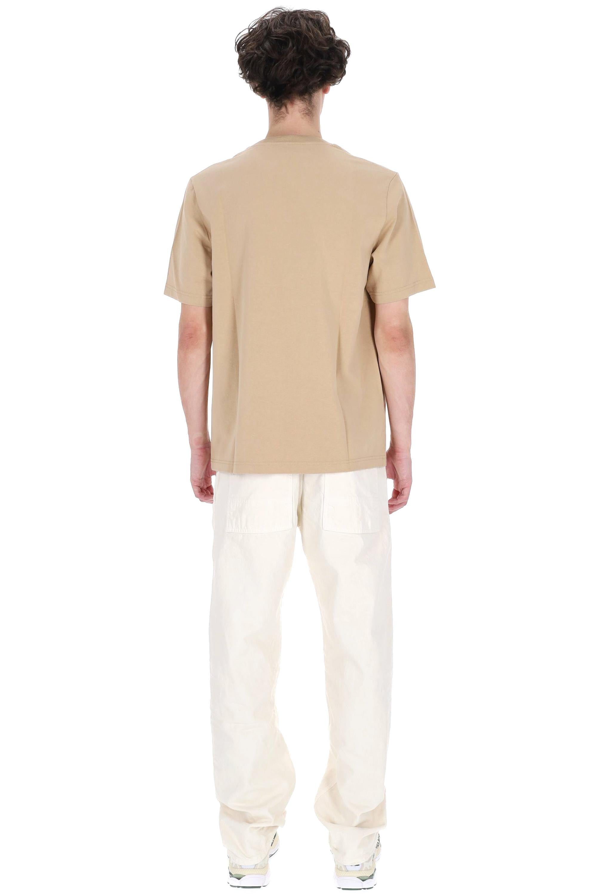 Maison Kitsuné T-shirt dressed fox in cotone QM00101KJ7025 ROASTED ALMOND 