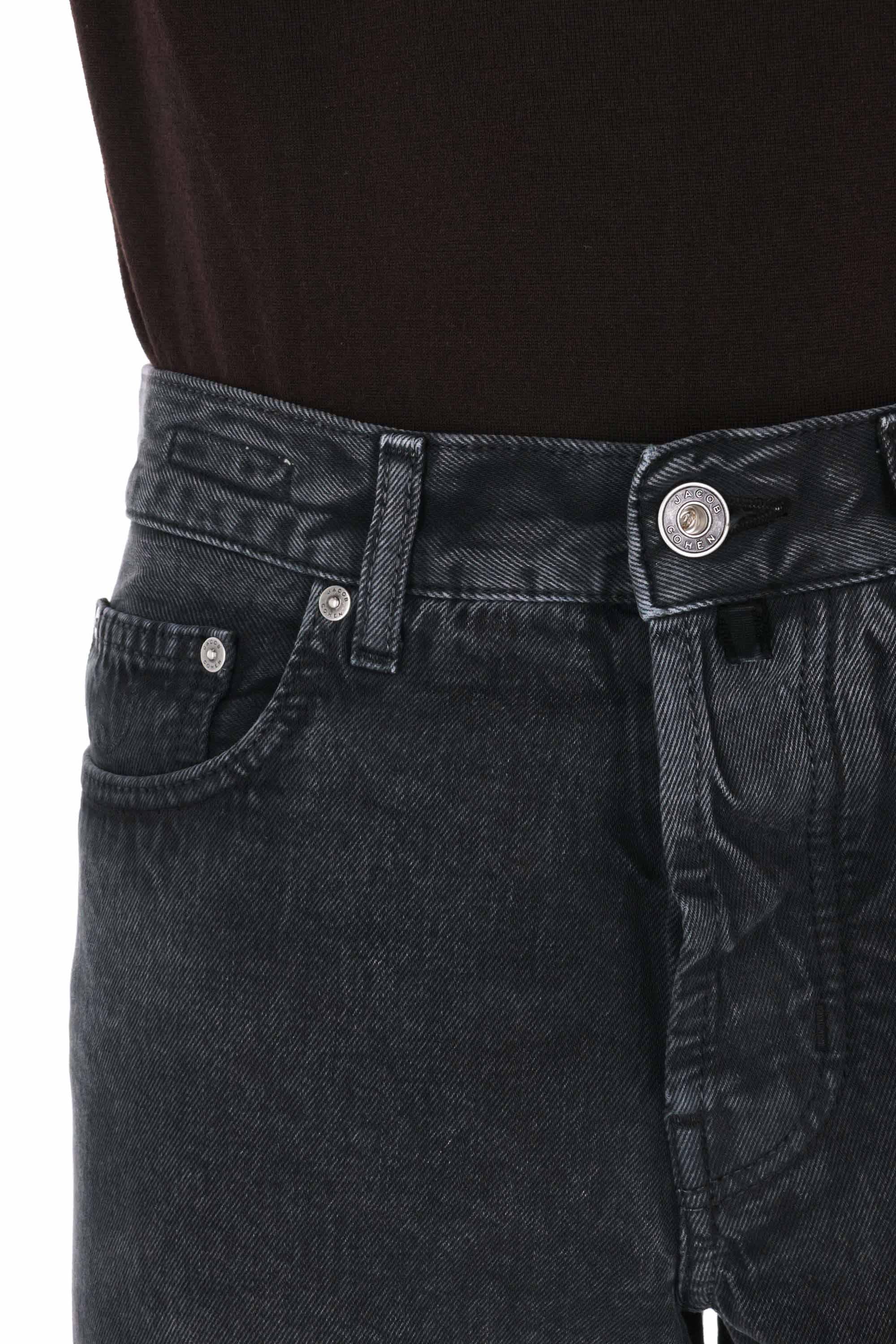 Jeans grigio con etichetta in camoscio JUM_QE033-036-T788A C64 Jacob Cohen 