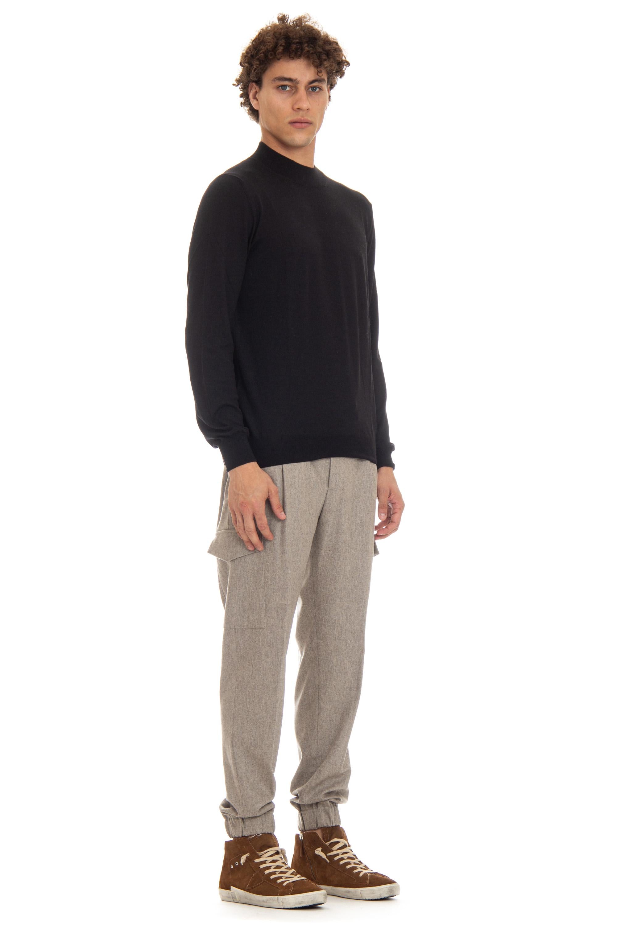 Maglia lupetto in lana vergine extrafine 1479045554 0099 099 Barba 