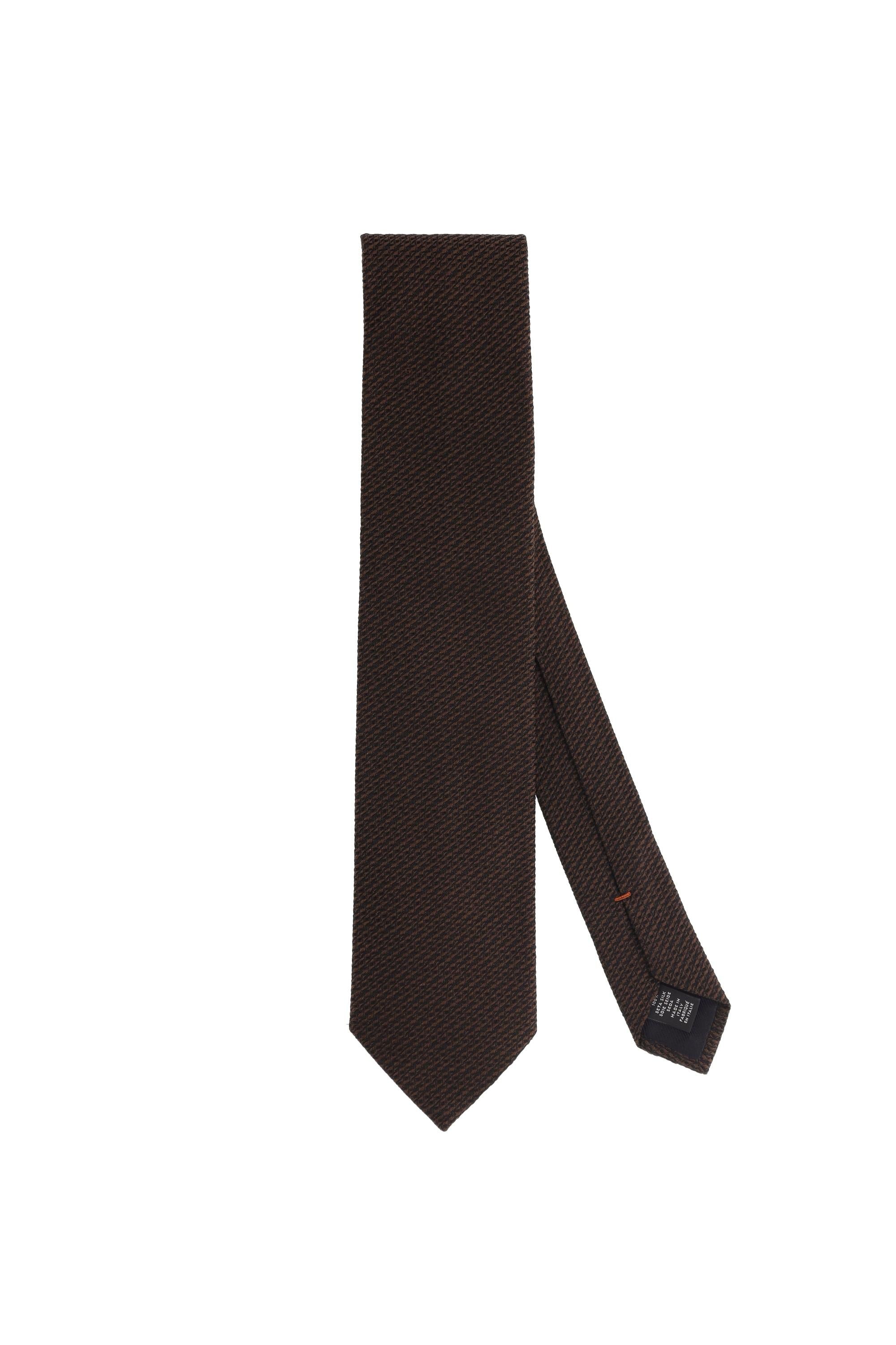 Cravatta in pura seta tinta unita Z4D30T 1P8 BR2 Zegna 
