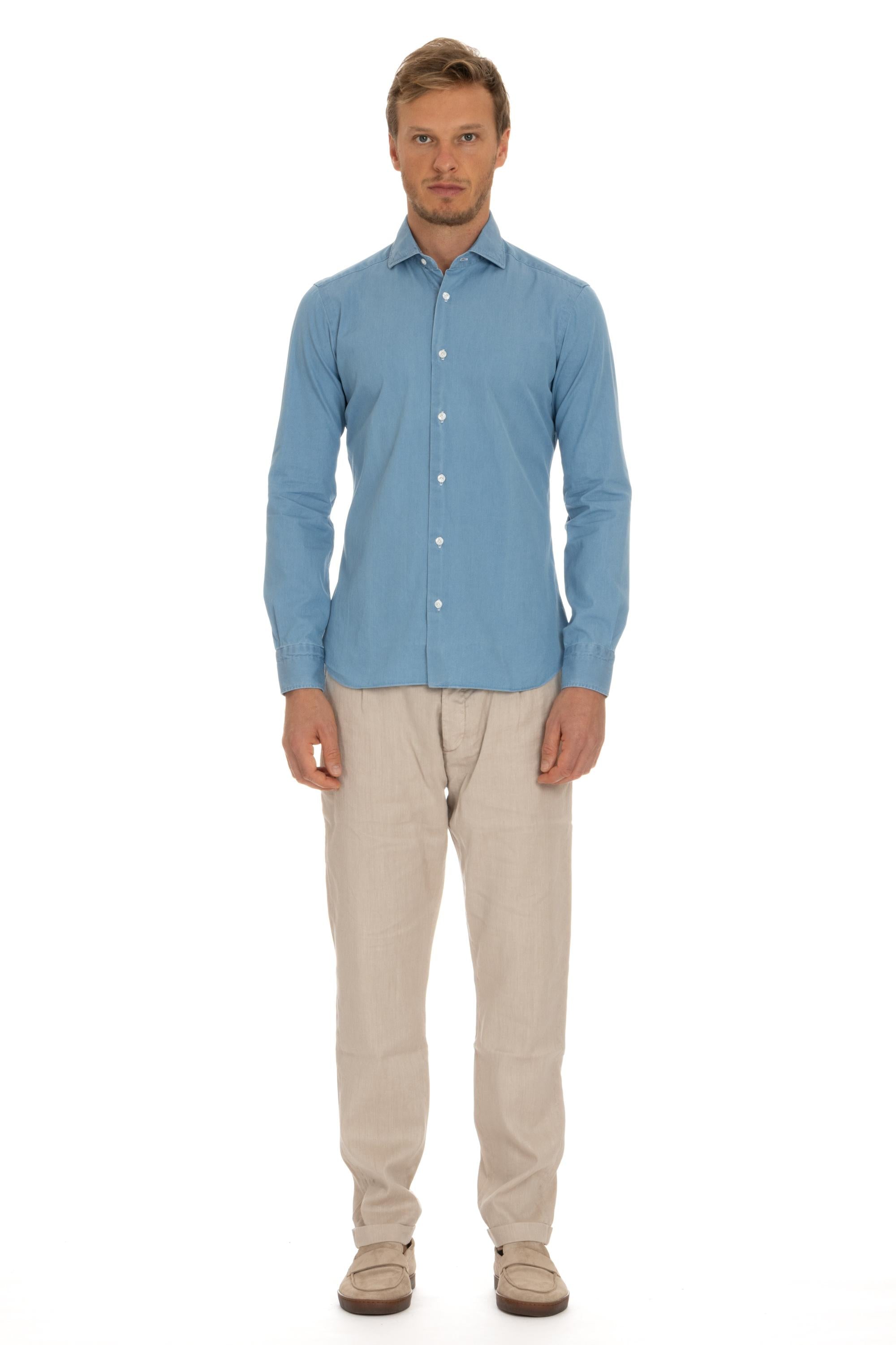 Camicia in denim candeggiato linea Dandylife LIU13P0140002.U 0001 Barba 