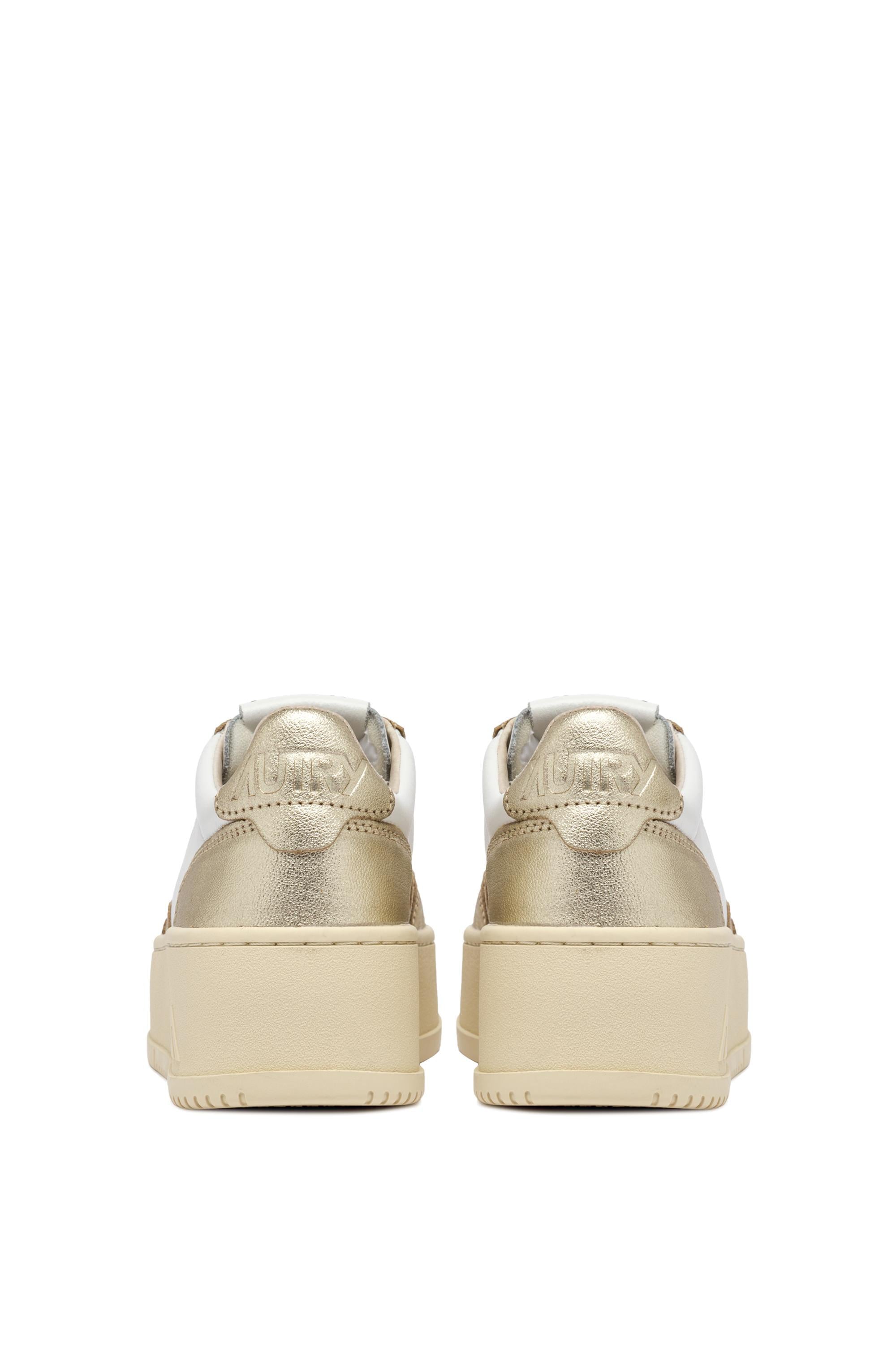 Sneaker donna Medalist Platform bicolor in pelle PTLW WB16 WHT/PLATINUM Autry 