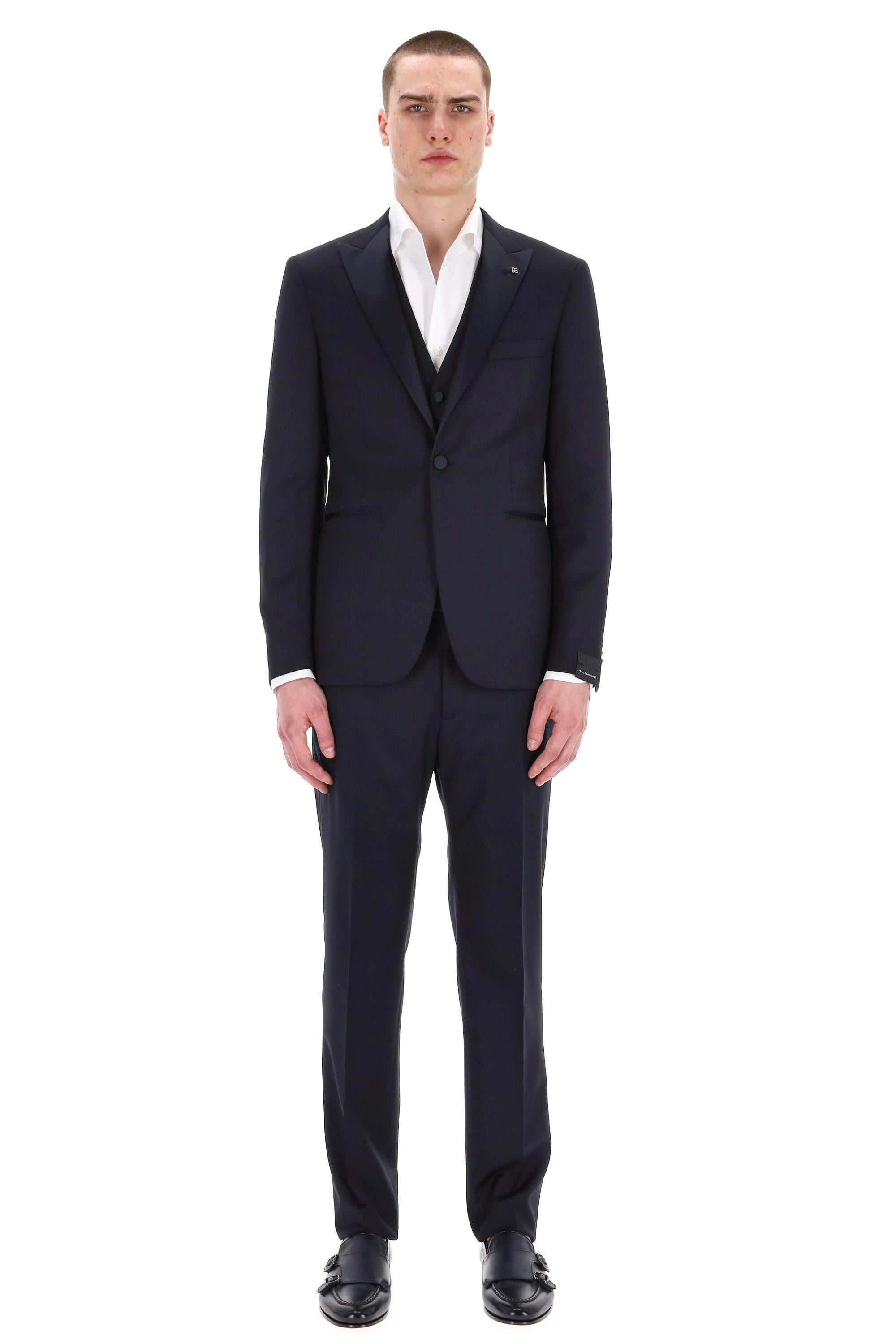 Abito smoking con gilet in lana super 110's Bruce EFBR15A01-060001 B5013 Tagliatore 