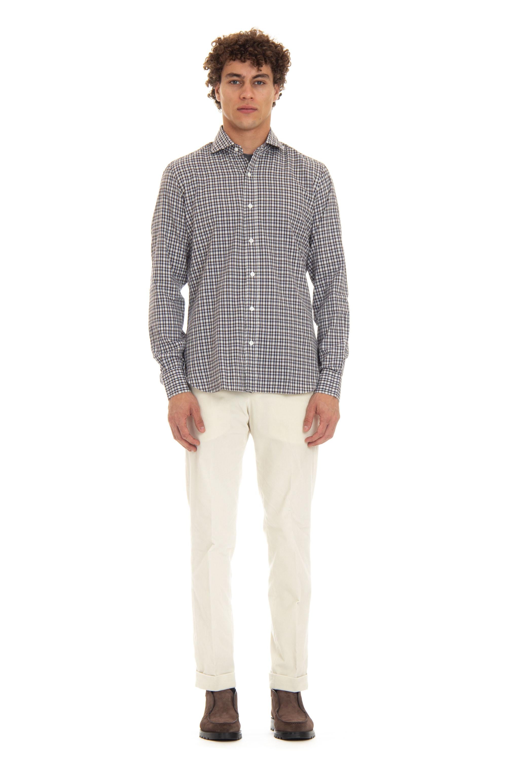 Camicia micro quadretto linea Dandylife LFU13P0144013.X 0001 Barba 