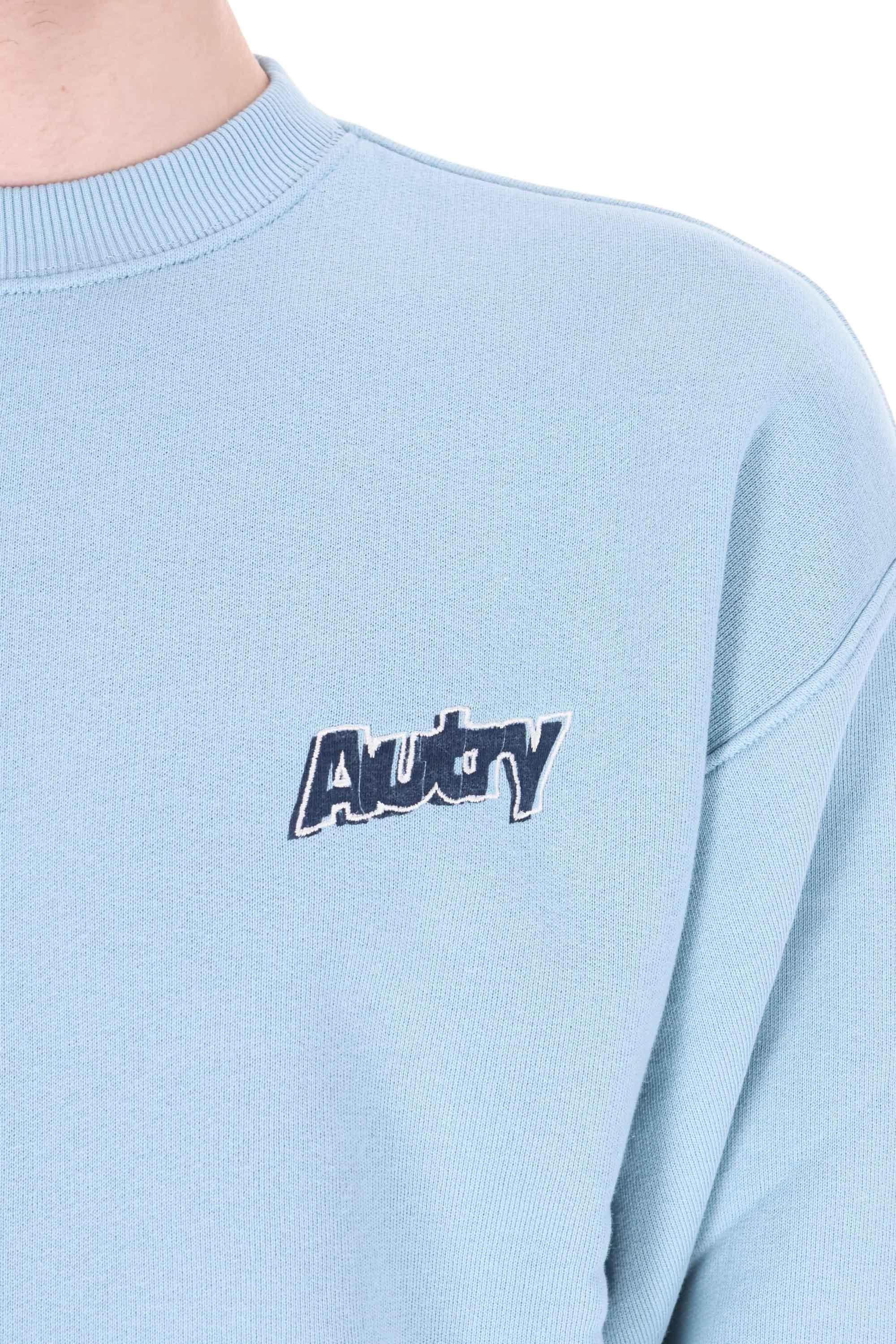 Autry Felpa girocollo in cotone con logo SWPX 035C JERS CHALCEDONY 