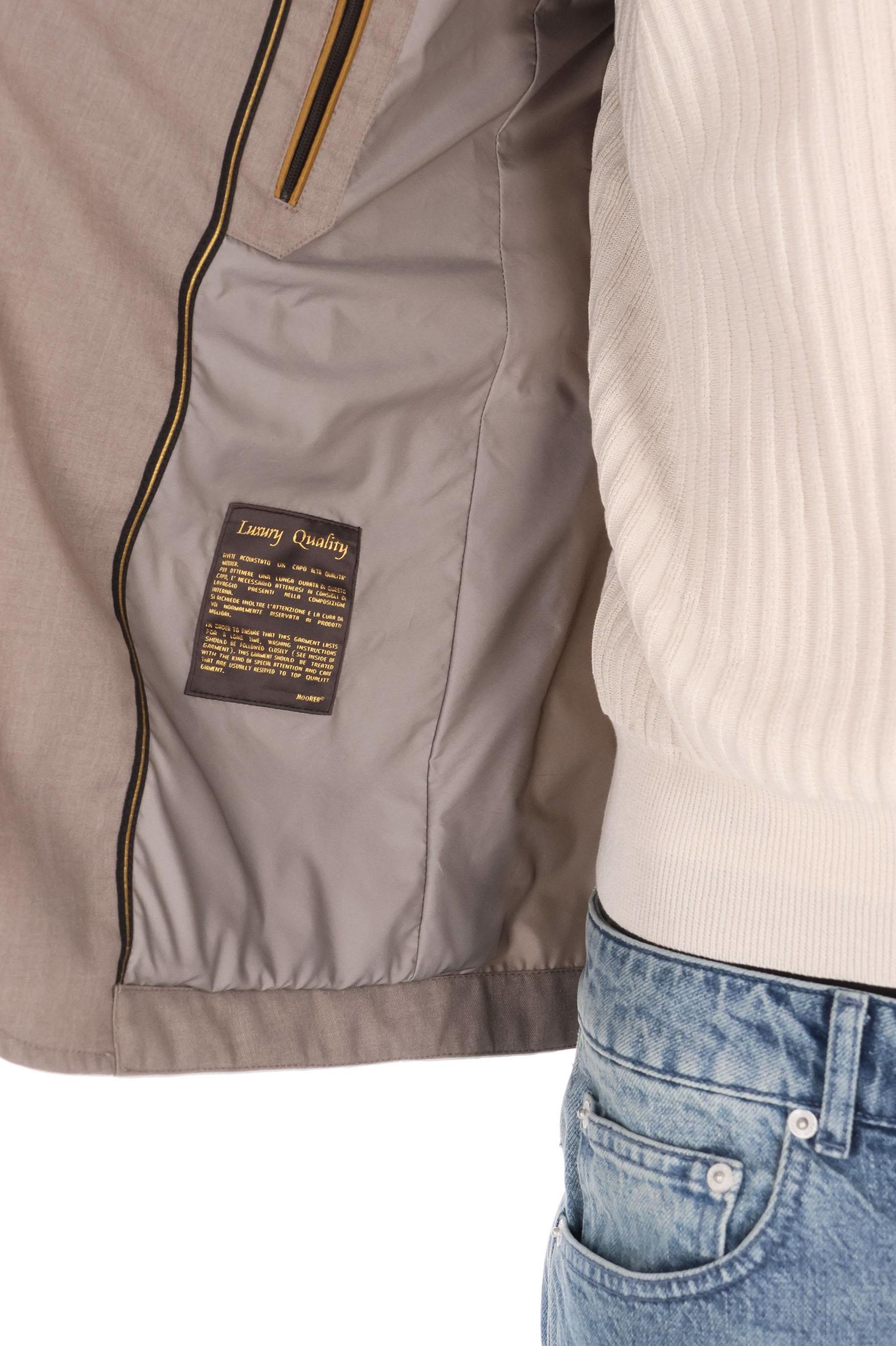 Moorer Giubbino-giacca in twill di poliestere mod. Sten-At STEN-AT AVORIO 