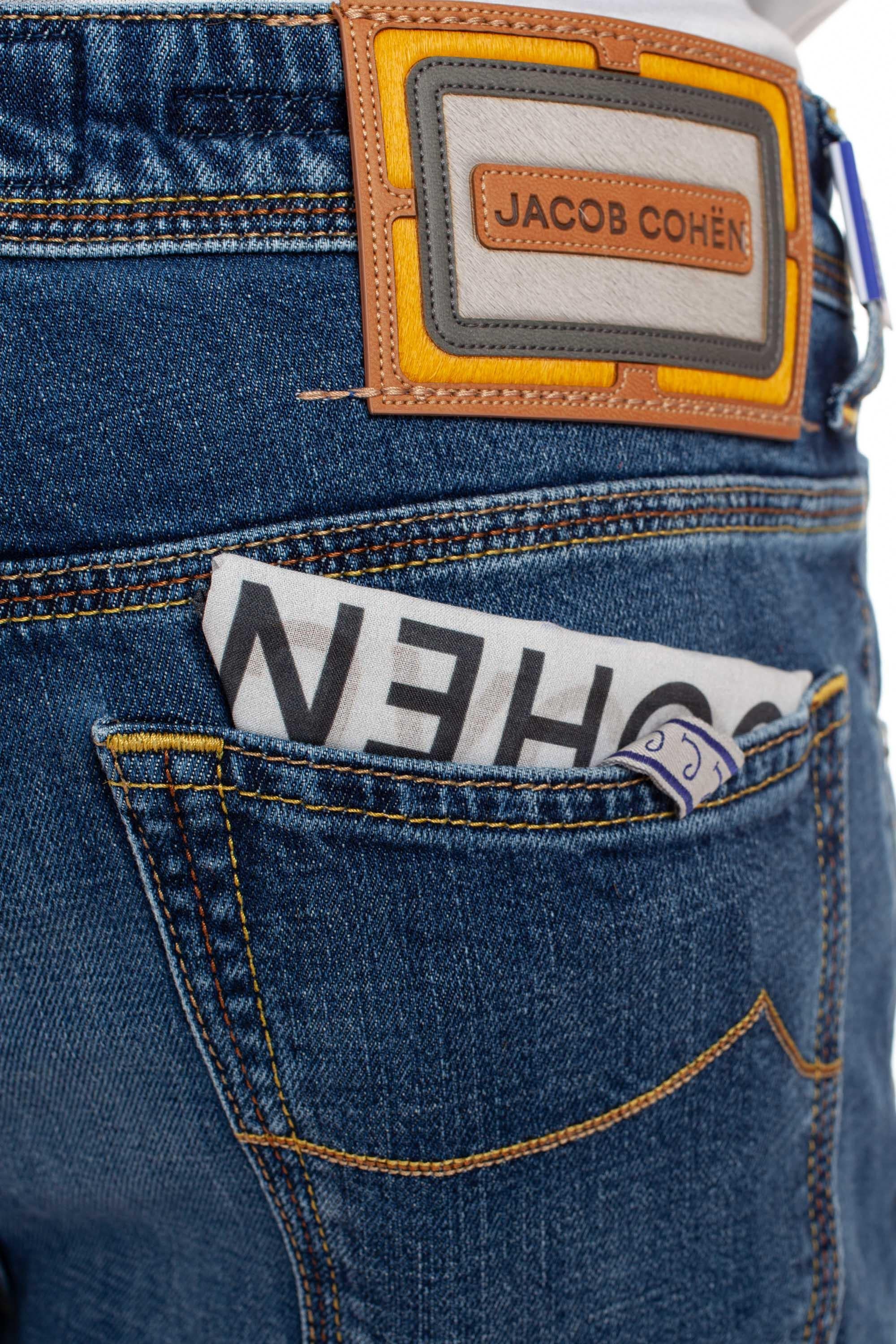 Jacob Cohen Jeans etichetta geometrica multicolor Scott fit M15 39 S3736 SCOTT 729D 