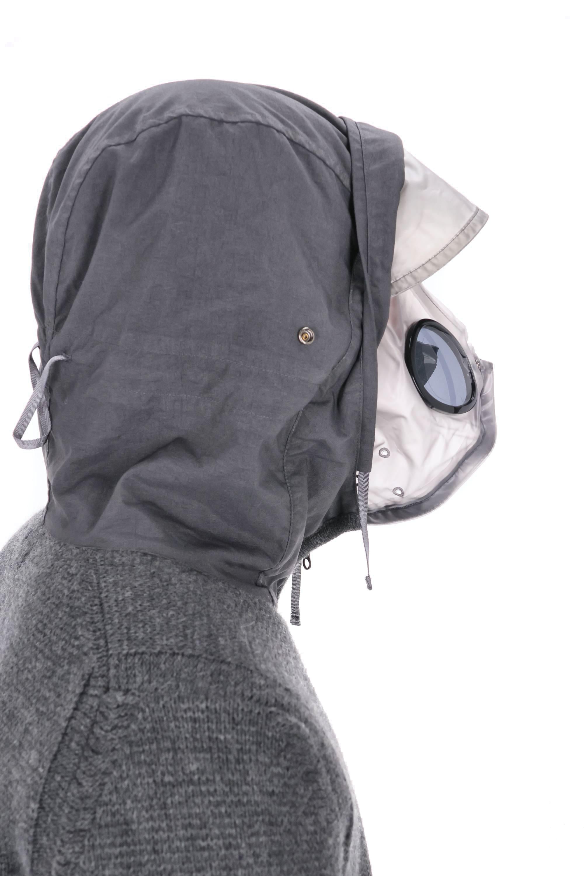 CP Company Maglia full zip con goggle in lana lambswool e nylon MKN245A11-0149M 978 