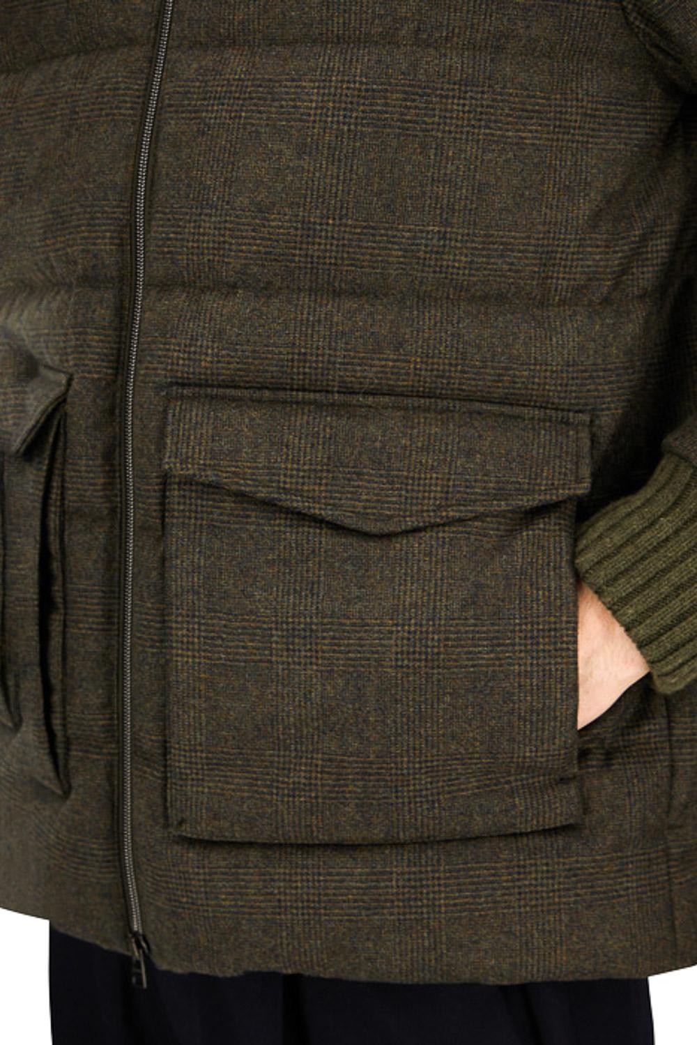 Herno Piumino in lana-cashmere Loro Piana principe di galles PI001301U-33452 7780 