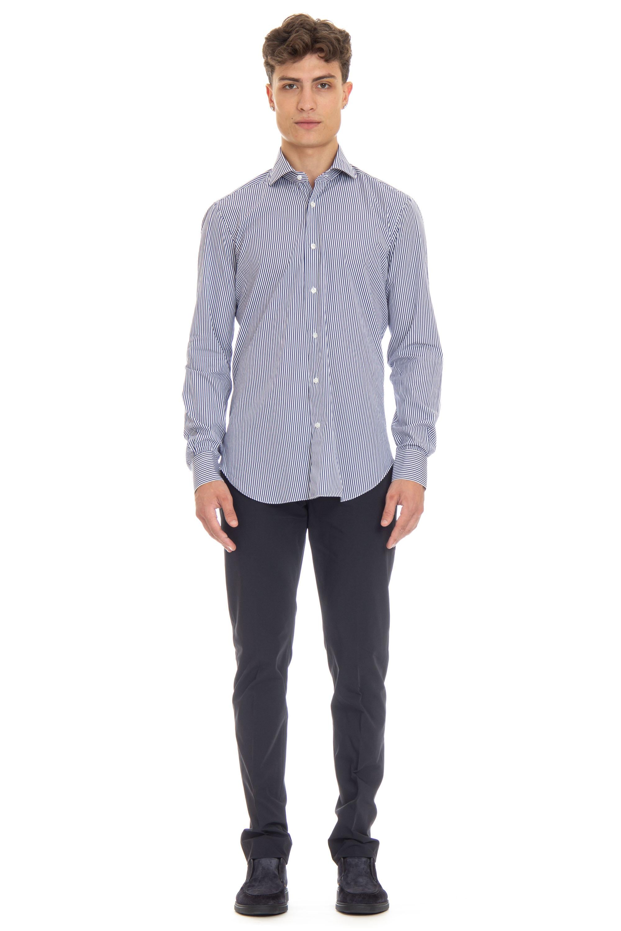 Camicia bacchettata in cotone Etichetta Culto K1U13P0144081.U 0001 Barba 