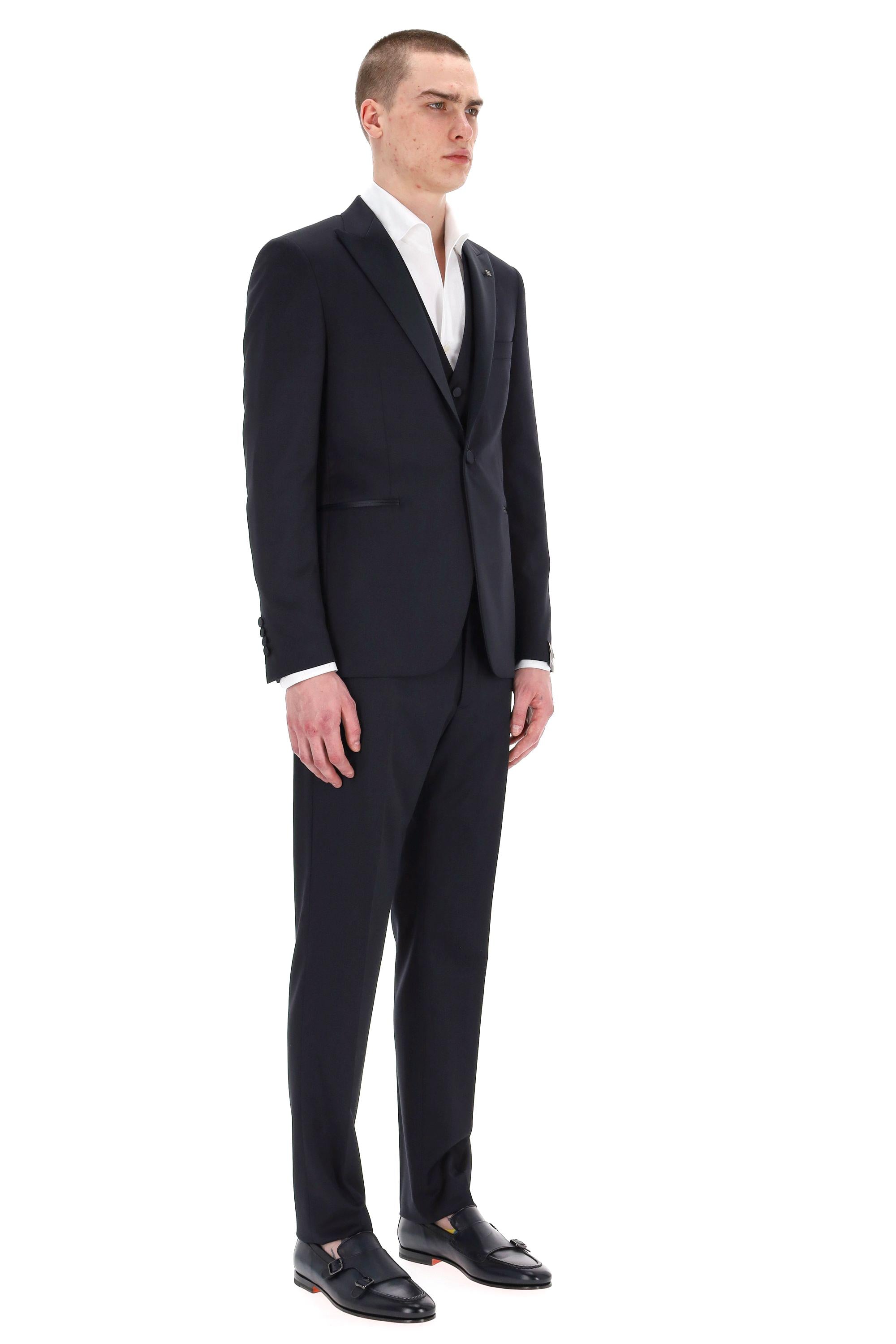 Abito smoking con gilet in lana super 110's Bruce EFBR15A01-060001 B5013 Tagliatore 