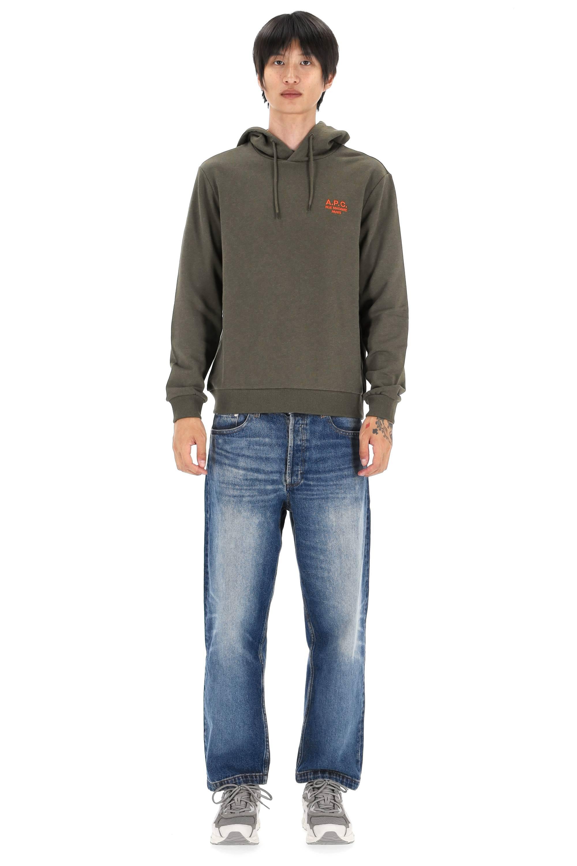 A.P.C. Felpa con cappuccio Rue Madame Paris COHGR M27914 KAKI 