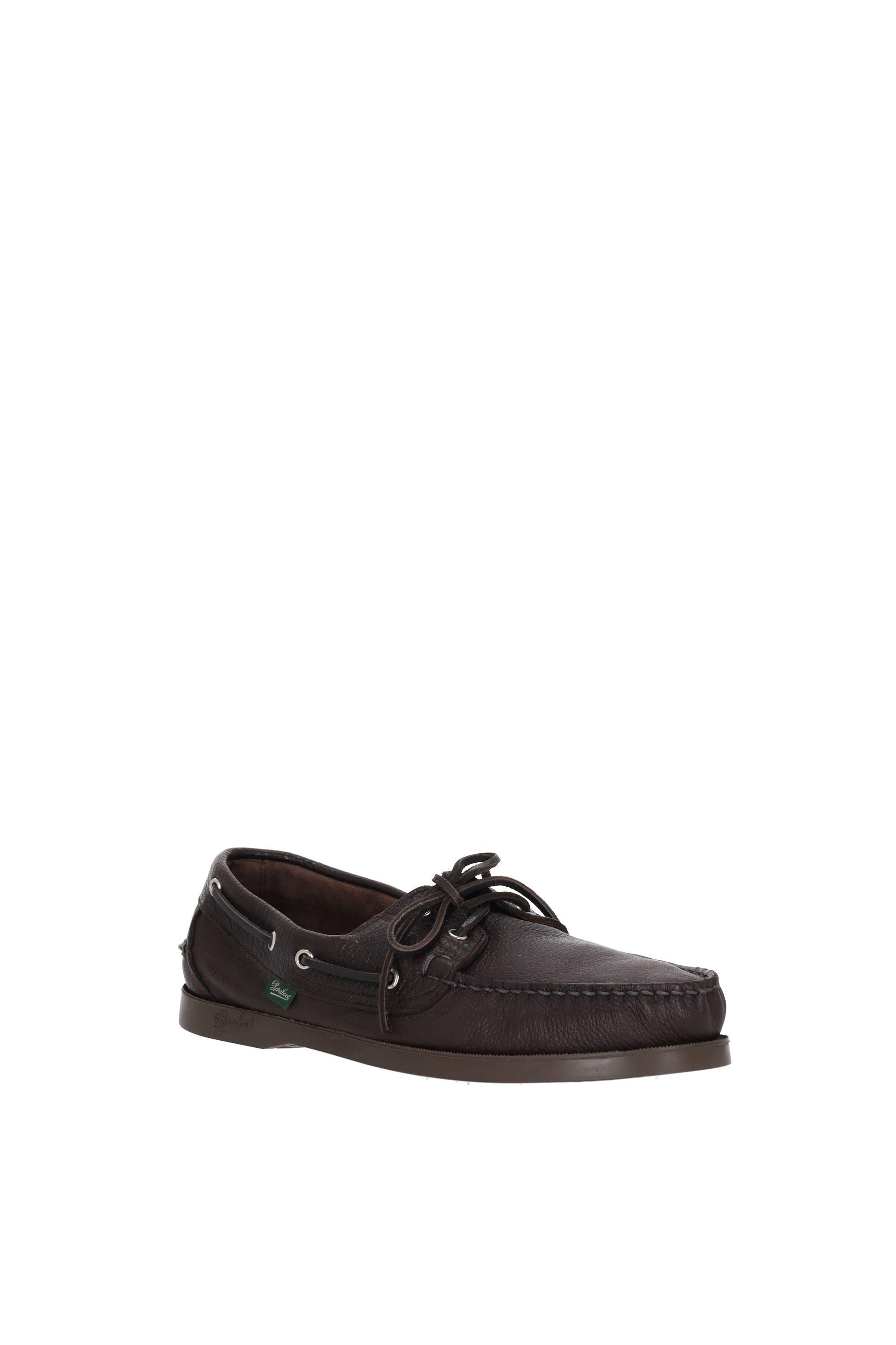 Paraboot Mocassino da barca in pelle di cervo modello Barth 780555 MARRON-CERF MARRON 