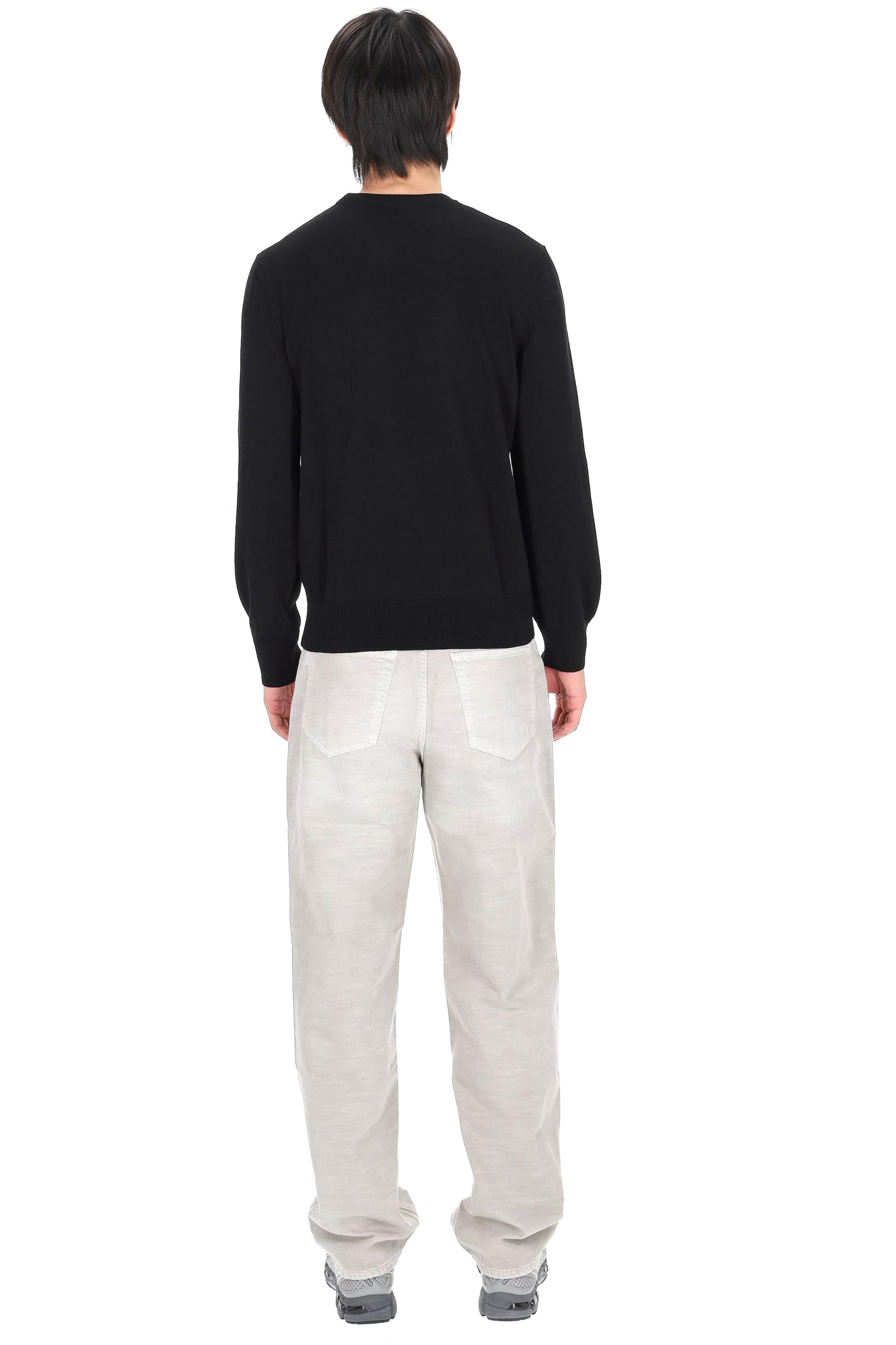 A.P.C. Maglia girocollo in cotone con logo COEZJ-H23455 LZZ-NOIR 