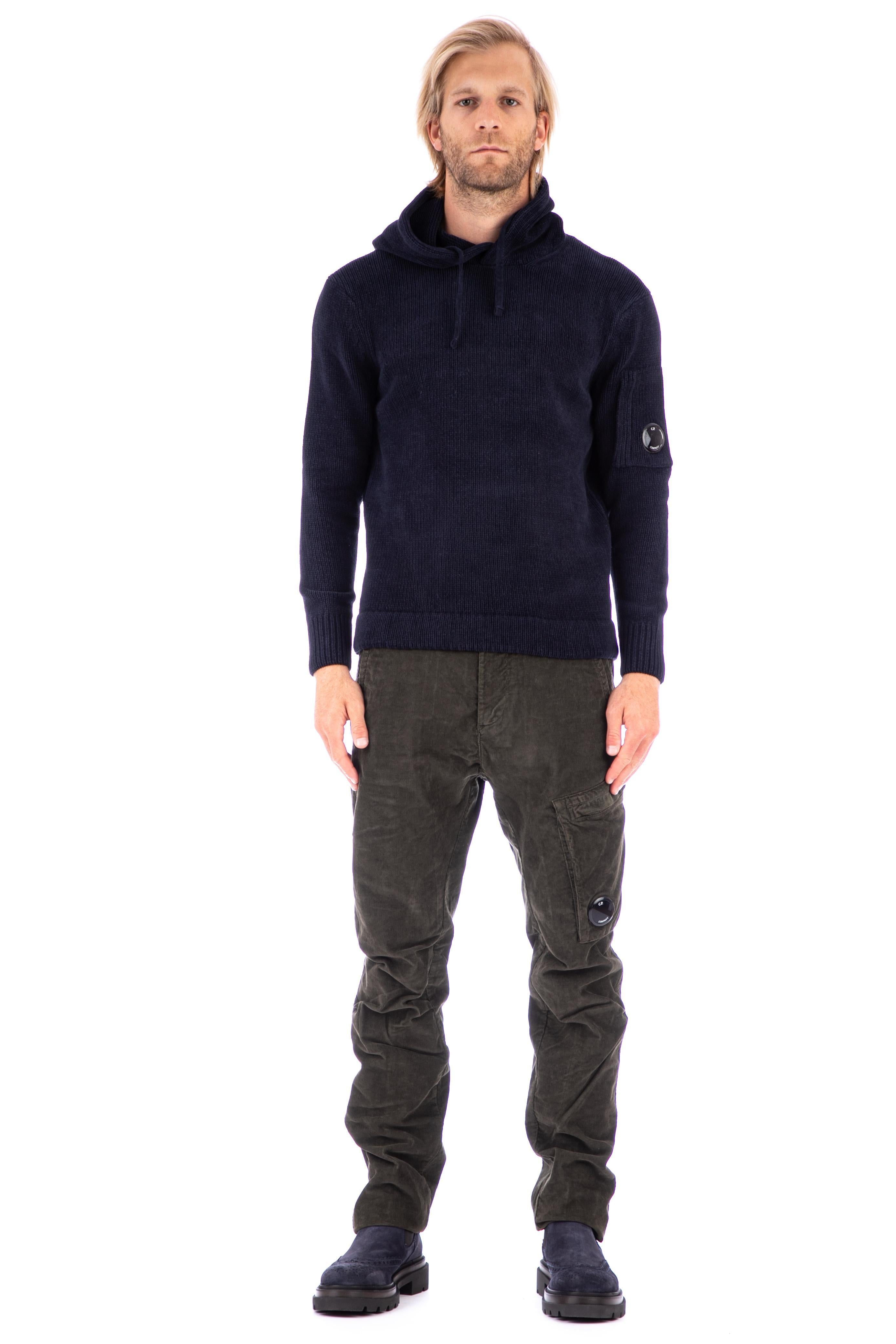 CP Company Felpa con cappuccio in ciniglia 13CMKN015 005558G 888 