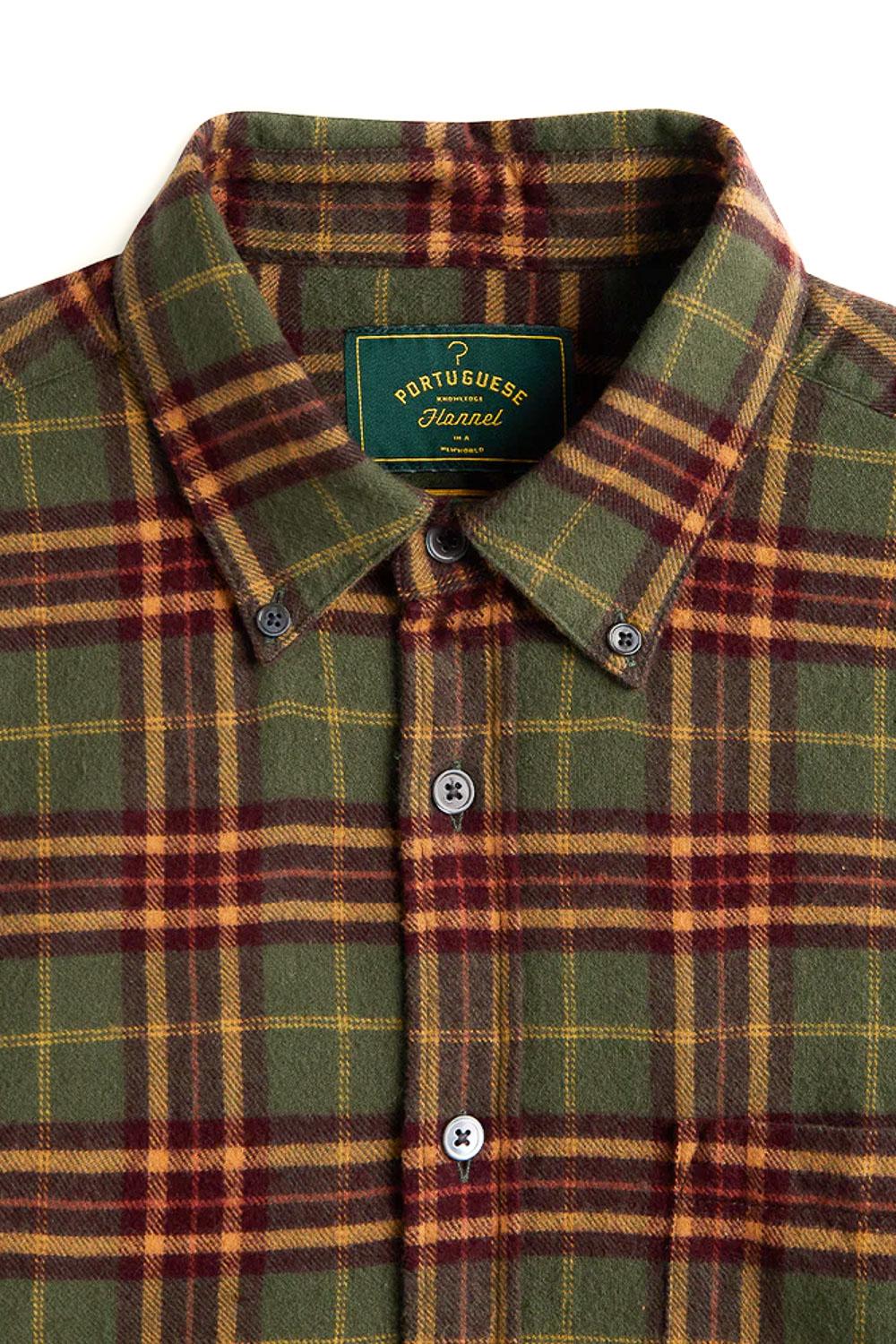 Portuguese Flannel Camicia in flanella di cotone modello Hoop 044 MLTCLR 