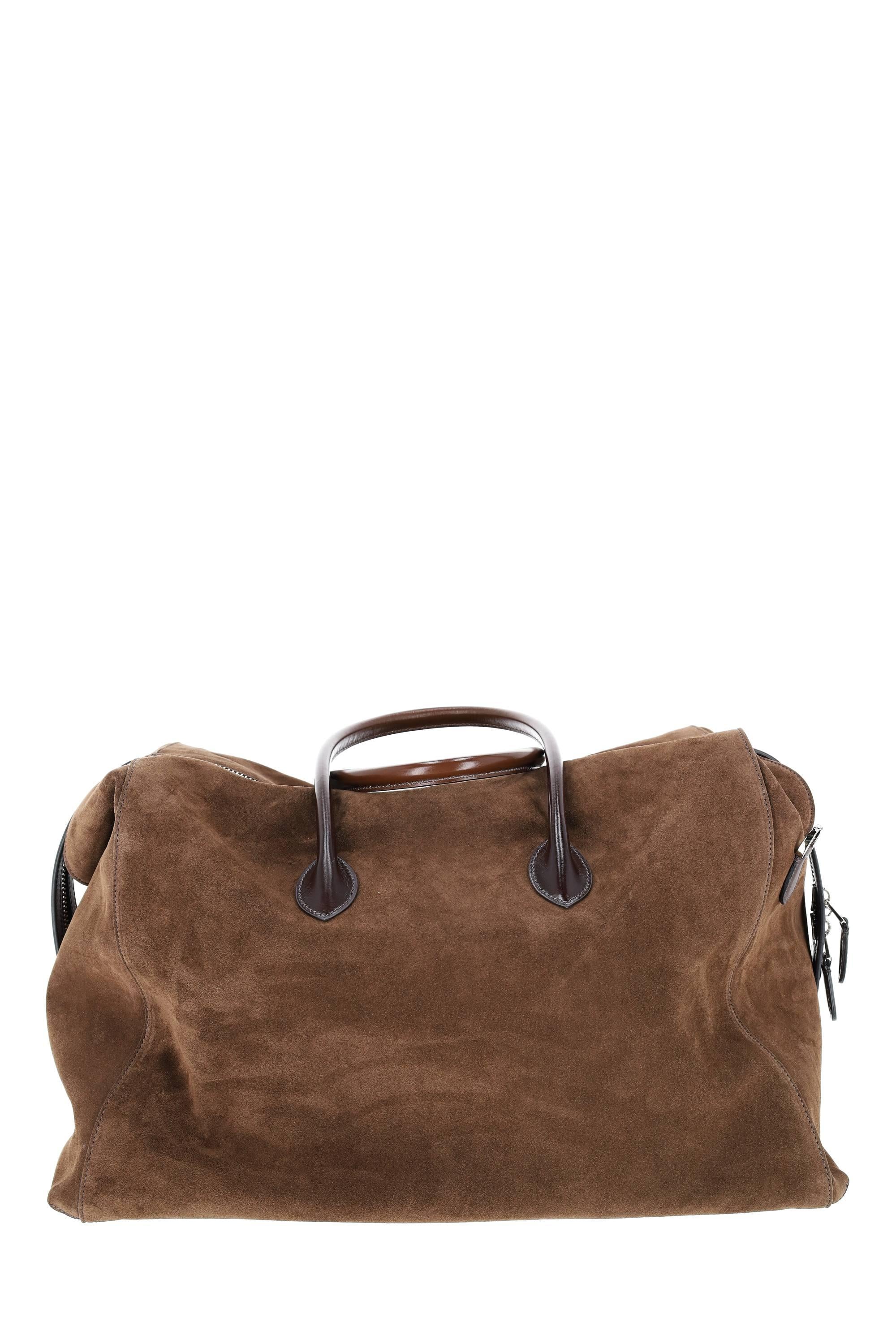 Santoni Borsa da viaggio in pelle scamosciata UIBBA2905BS S23 