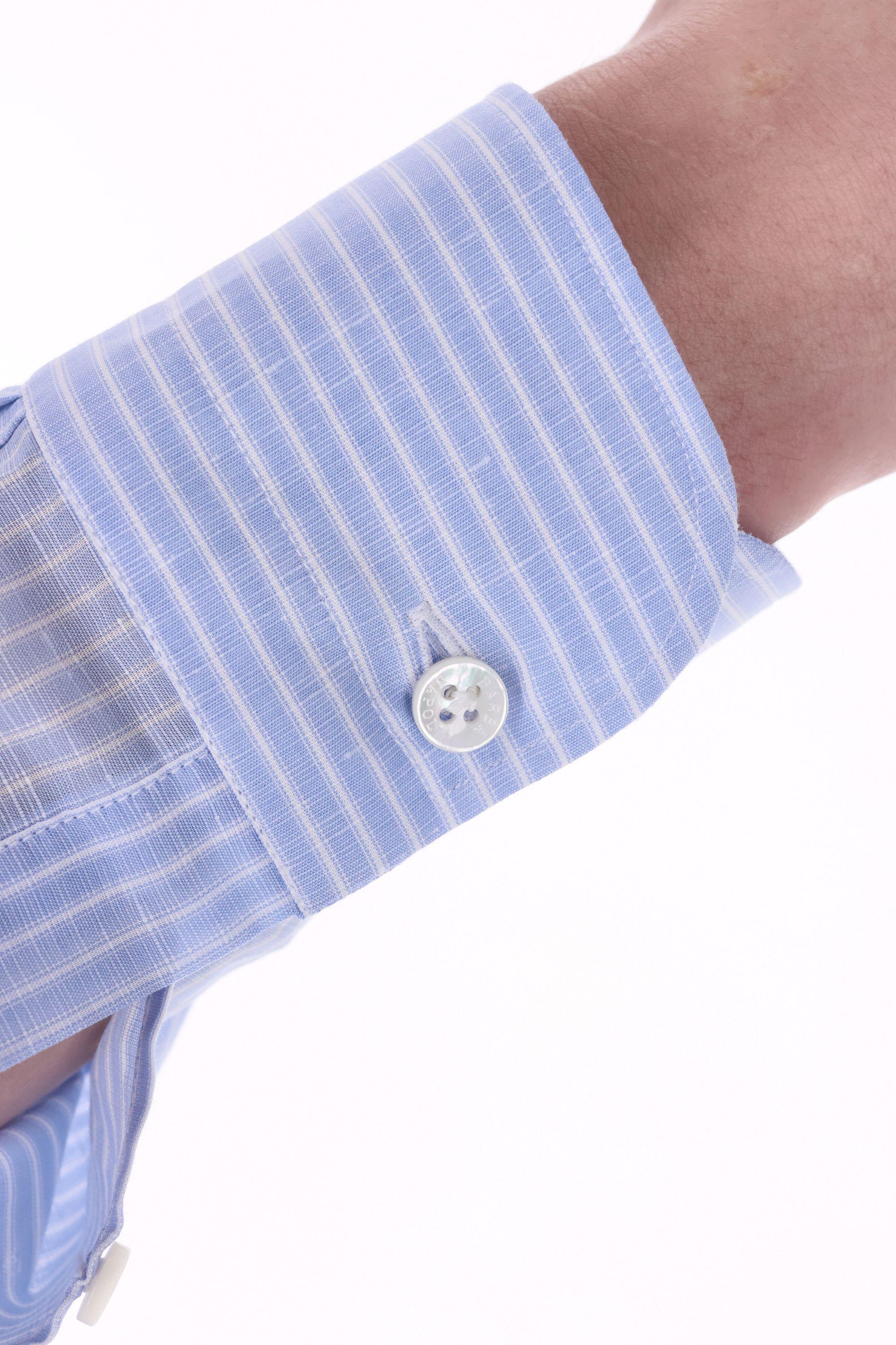 Camicia sartoriale bacchetata in lino-cotone linea Culto K1U13P0147126.U 0001 Barba 