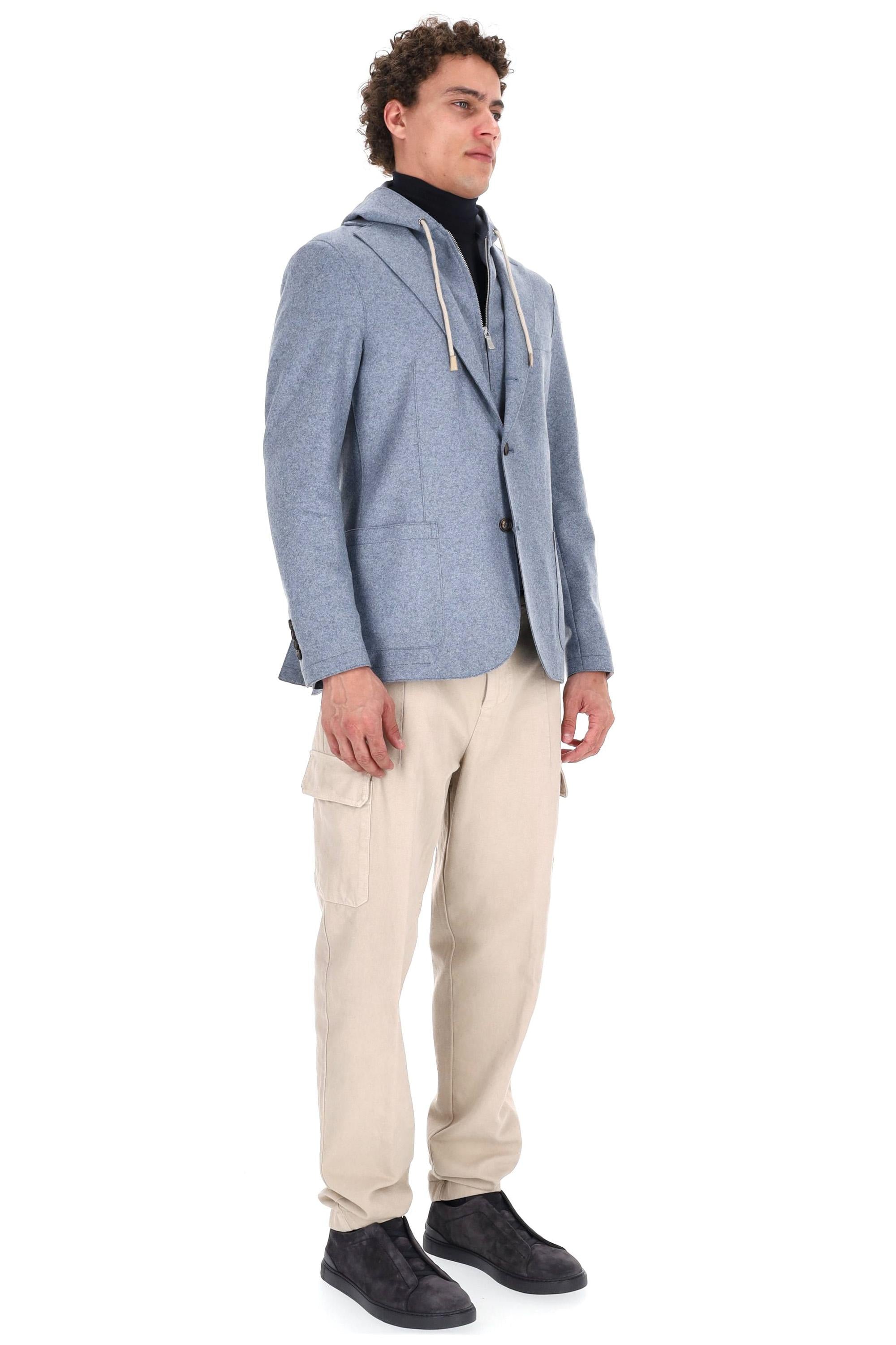Eleventy Giacca in jersey di lana con pettorina staccabile L70GIAF02 JAC24018 08N 
