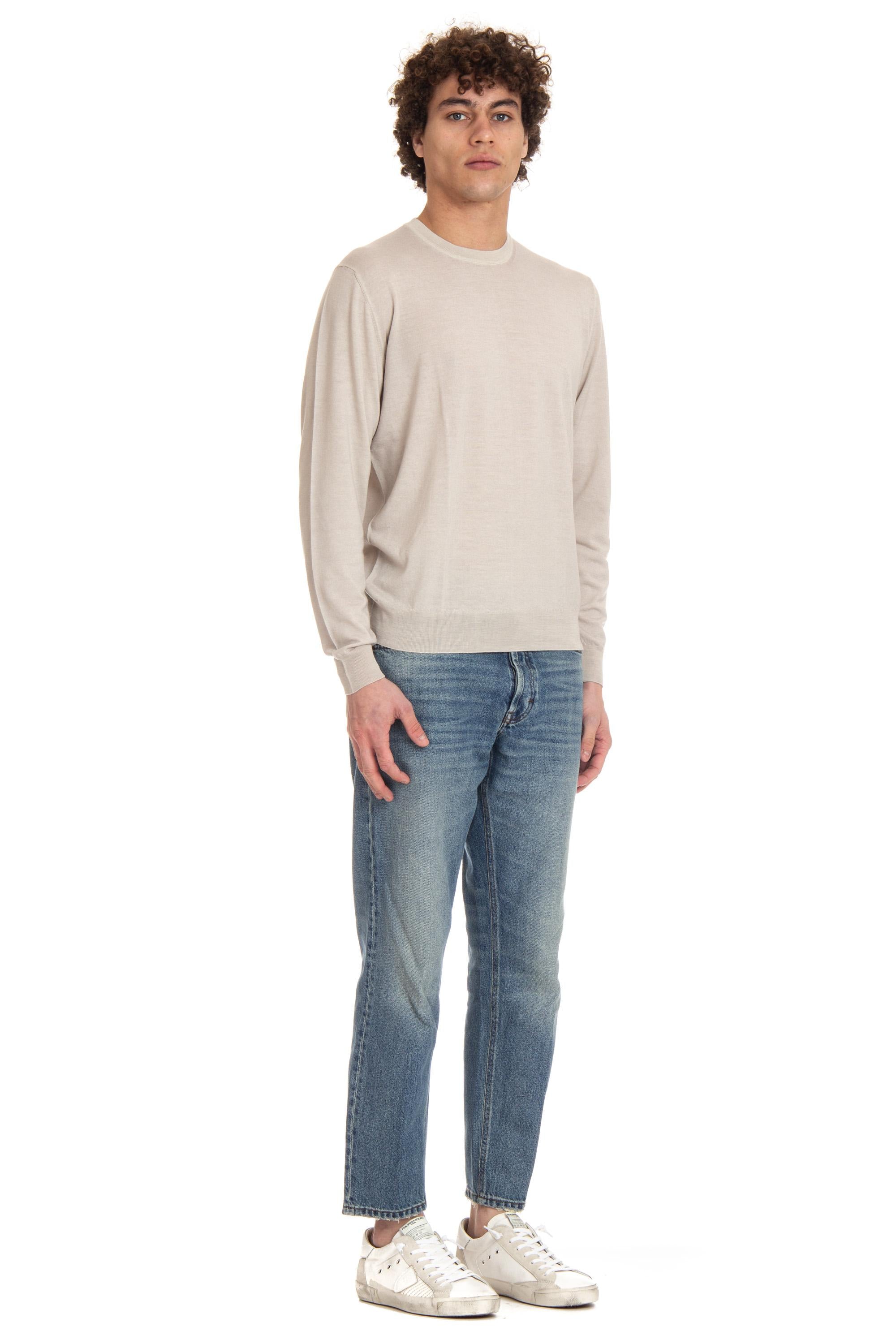 Maglia girocollo in lana acquerello super 140's D0D103A/4 120 Drumohr 
