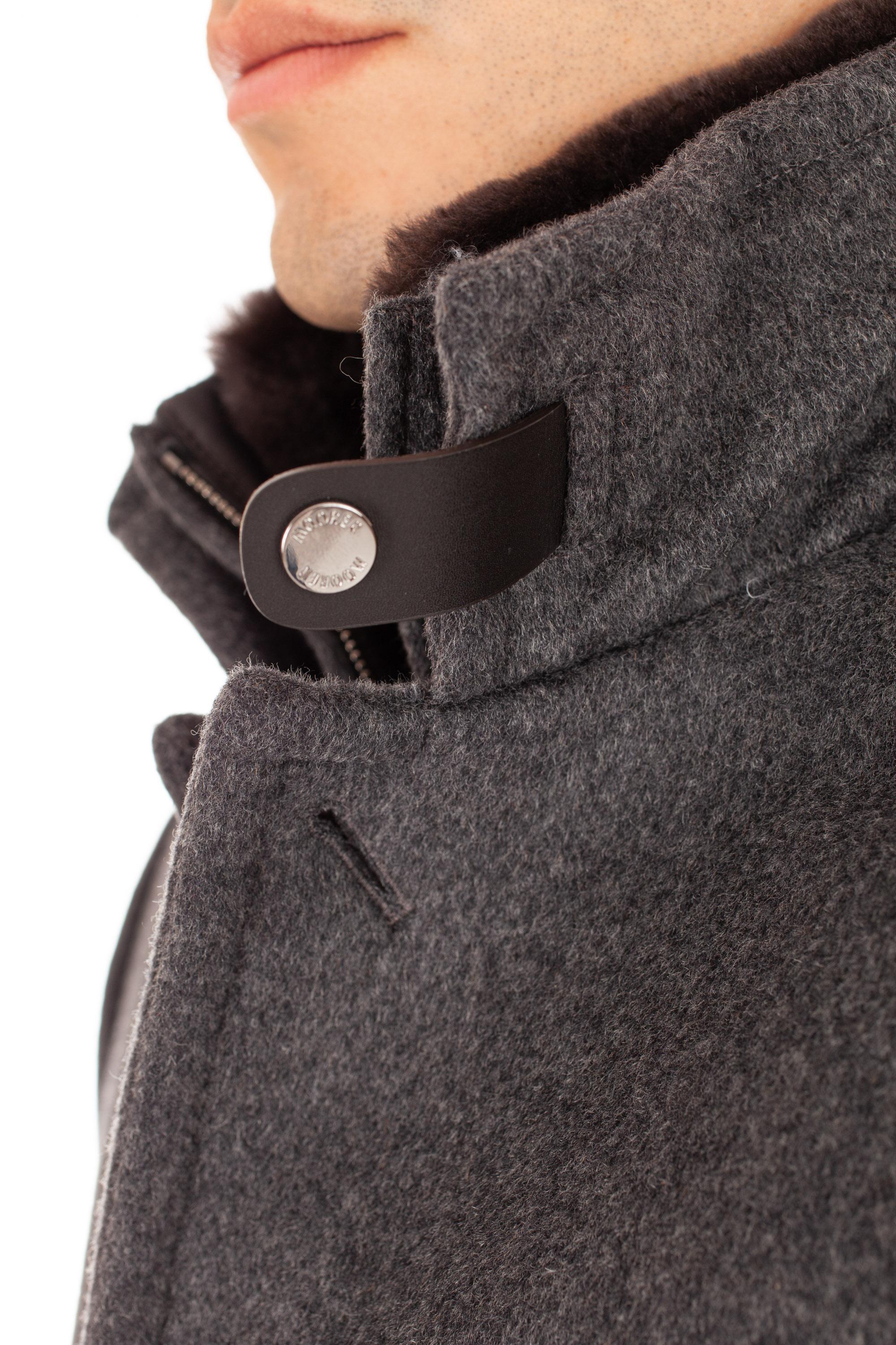 Cappotto in lana imbottito in piuma con collo in castorino Bond-Fur-Le BOND-FUR-LE U0111 Moorer 