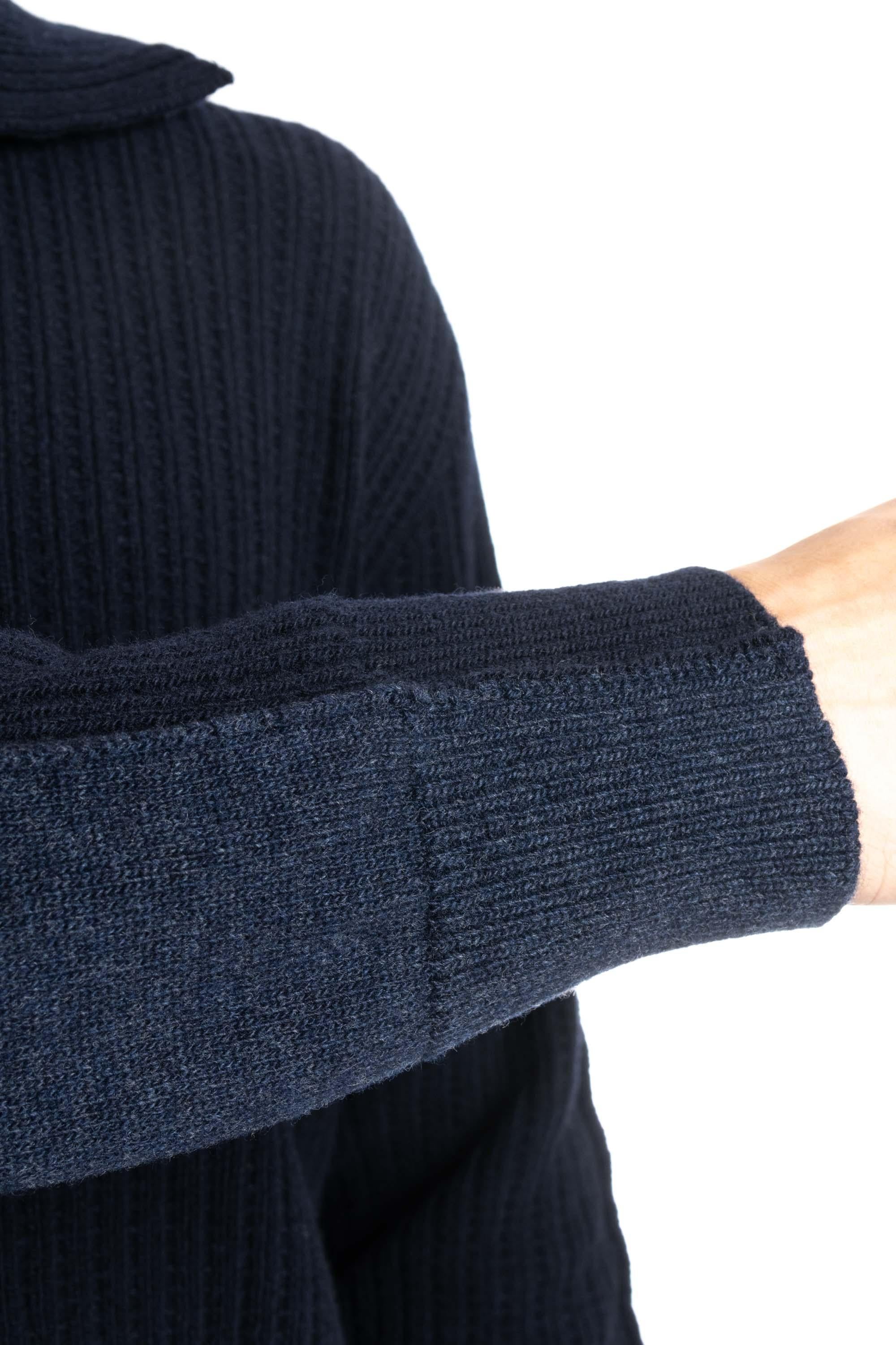 Maglia-polo bicolor in lana-cashmere RA34004 RA3410 Roberto Collina 