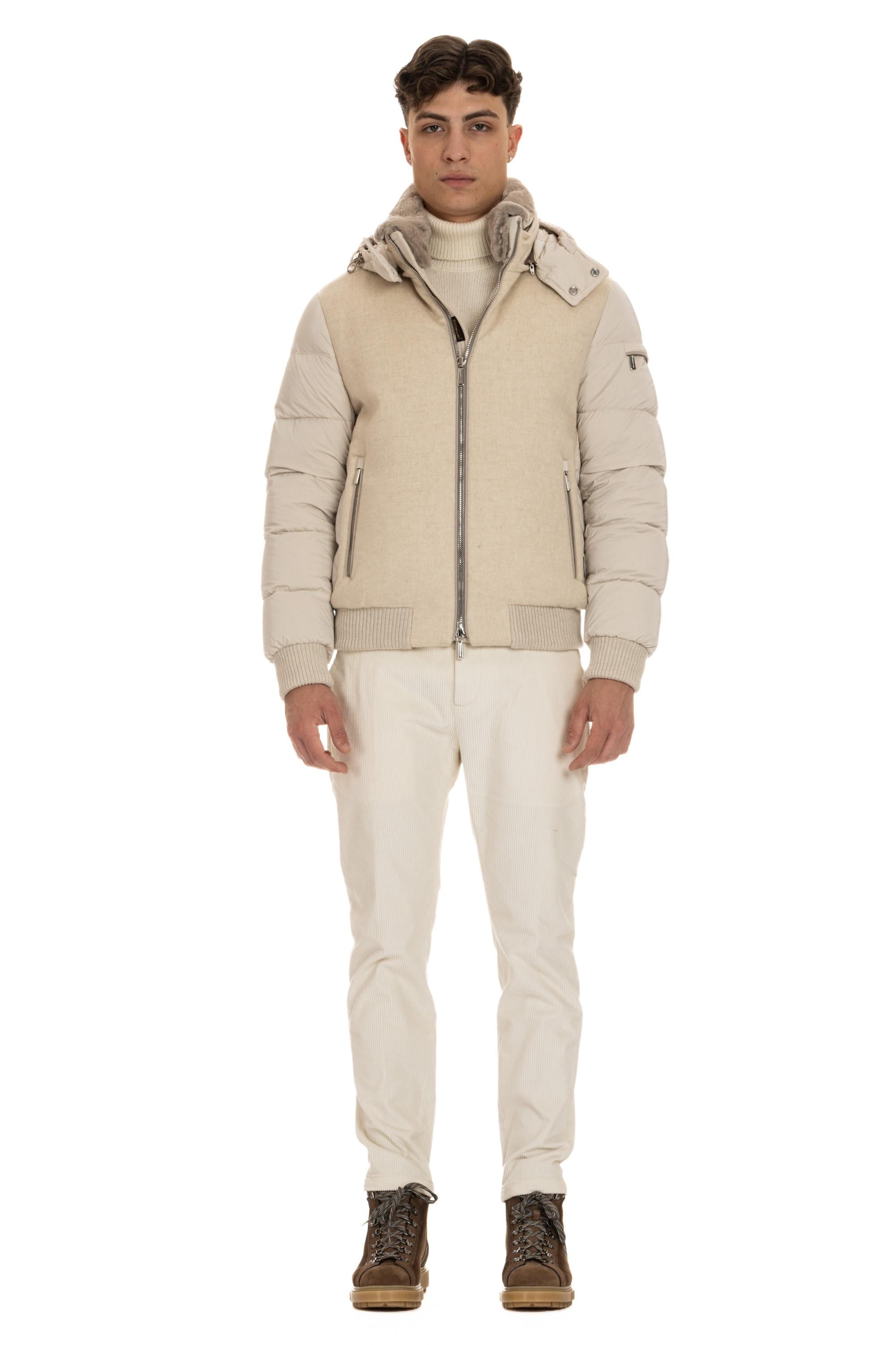 Piumino in cashmere Yangir modello Impero-Y IMPERO-Y SABBIA Moorer 