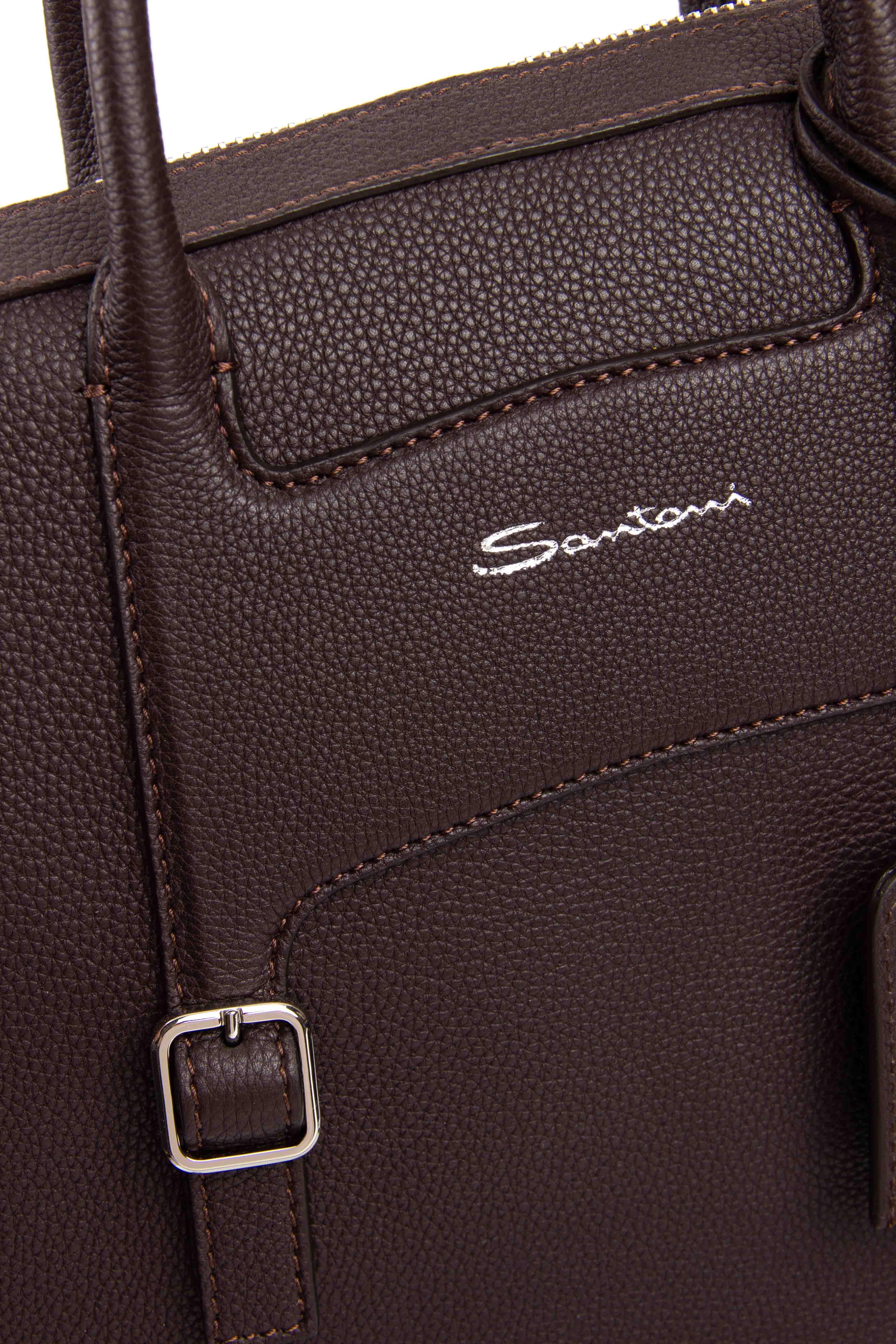 Santoni Borsa 24 ore in pelle martellata con tracolla UIBBA2432EN-ASIW T50 
