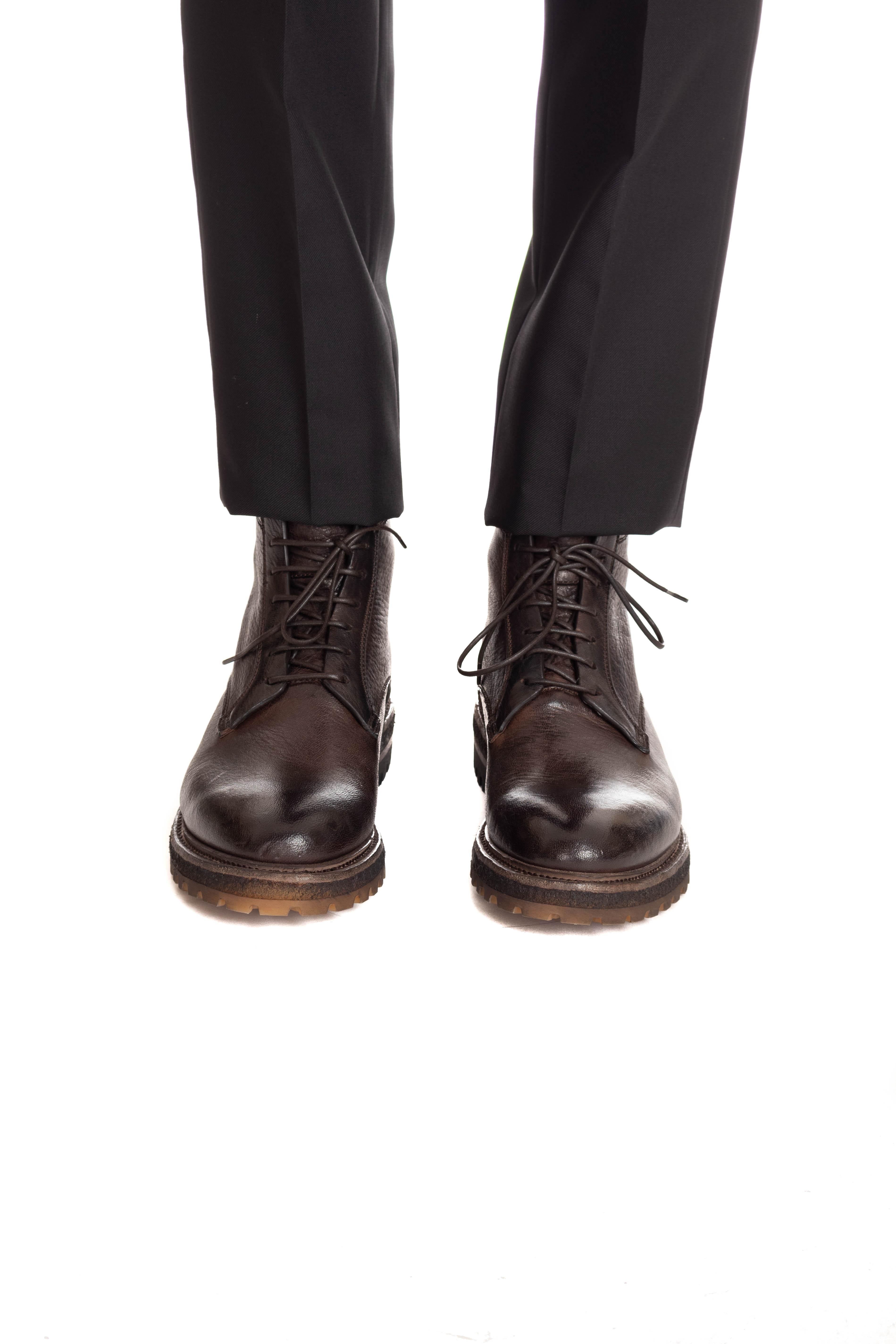 Silvano Sassetti Stivaletto allacciato in pelle fondo st. moritz anti scivolo S121257700GCEVA TDM 